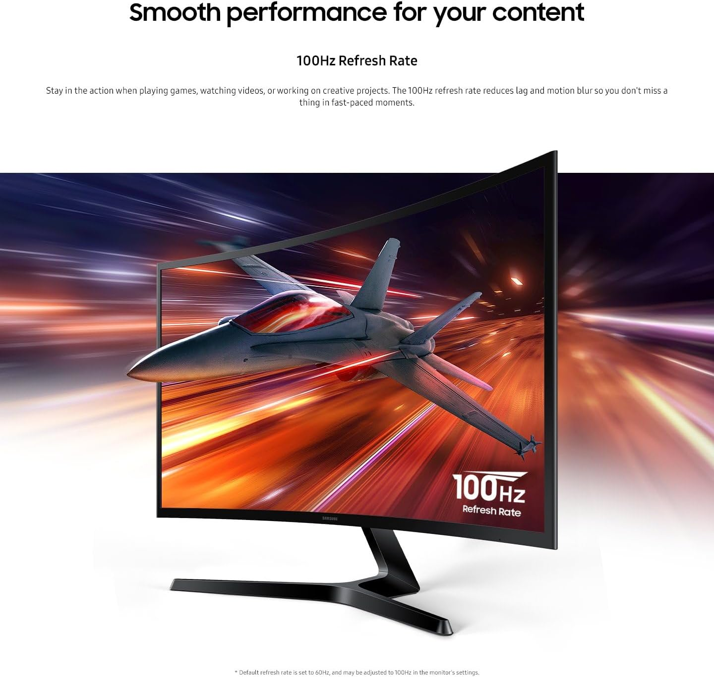 Samsung S36GD, 24-Inch Curved Monitor, 1920X1080, HDMI 1.4/D-Sub, 100Hz, Basic Stand, Advanced Eye Comfort image number 4