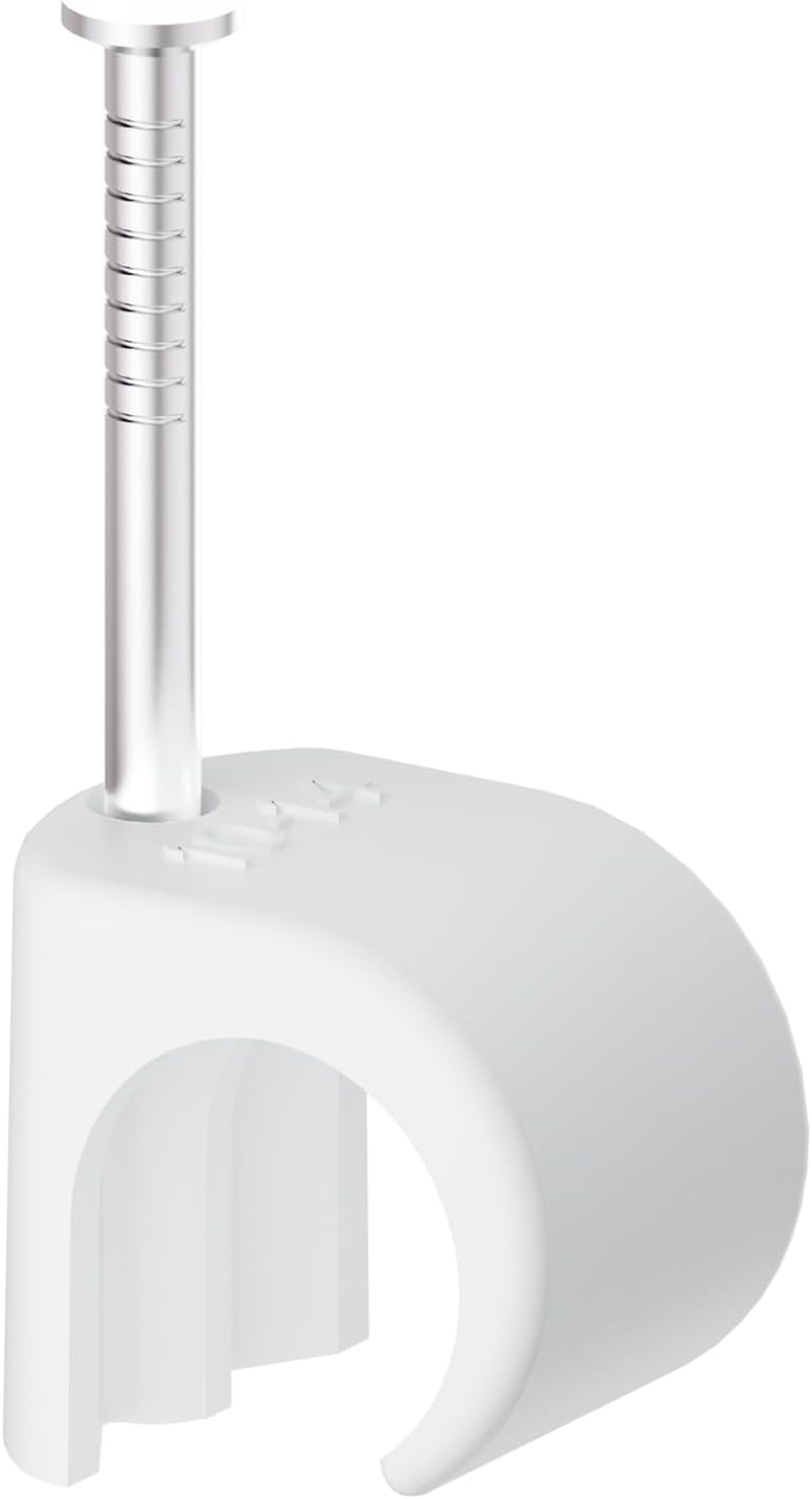 Temolink Cable Clips 50Pcs Nail Clamps 14-20Mm 304 Stainless Steel Cable Management for Phone and Ethernet Cable Power Cable Pipe Black