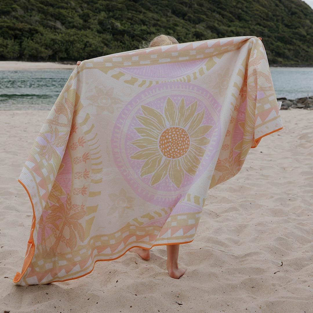 Sand Free Beach Towel | Balabac Sunflower | Quick Drying Reversible Design (Single) image number 1
