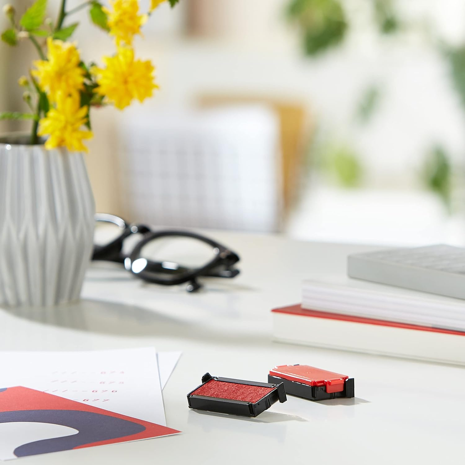 Trodat Replacement Ink Pads 6/4911 - Pack of 2 - Red Ink - for Printy 4911, 4911 Typo, 4951, 4822, 4800, 4820 and 4846 - Blue image number 3