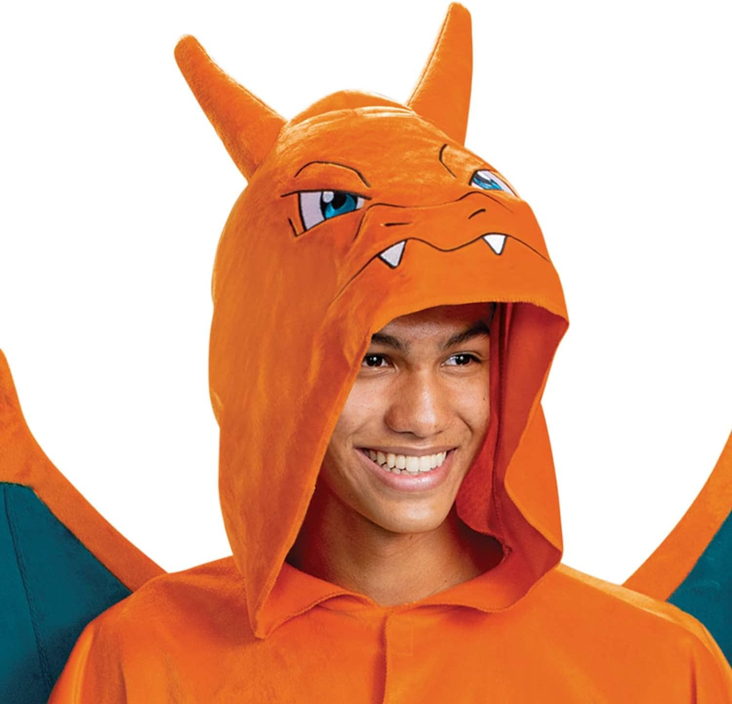 Disguise Unisex-Adult Charizard Costume for Adults, Deluxe Official Pokemon Halloween Costume with Hood and Wings, as Shown, Medium (38-40) image number 5