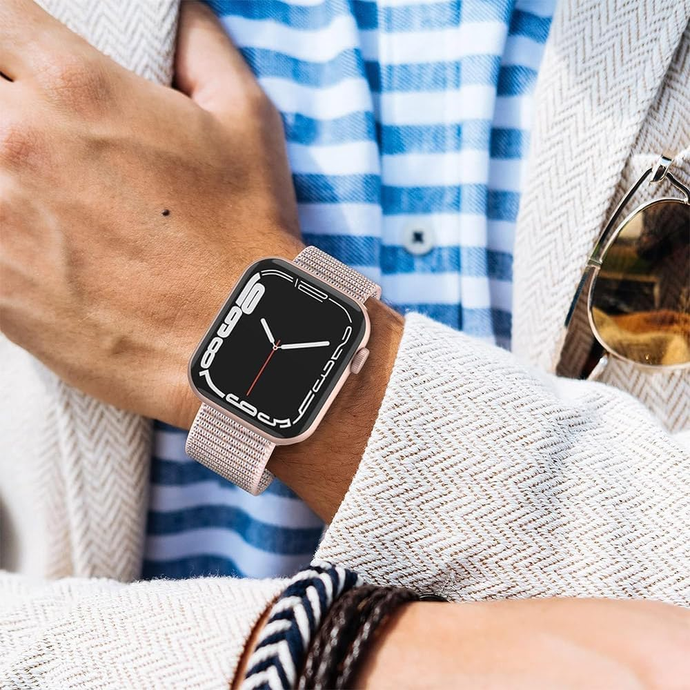 Gewhineul Sport Loop Band Compatible for Apple Watch Ultra 49Mm 46Mm 45Mm 44Mm 42Mm 41Mm 40Mm 38Mm, Soft Nylon Replacement Strap Compatible with Iwatch Ultra 2/Series 10/9/8/7/6/5/4/3/2/1/SE image number 2