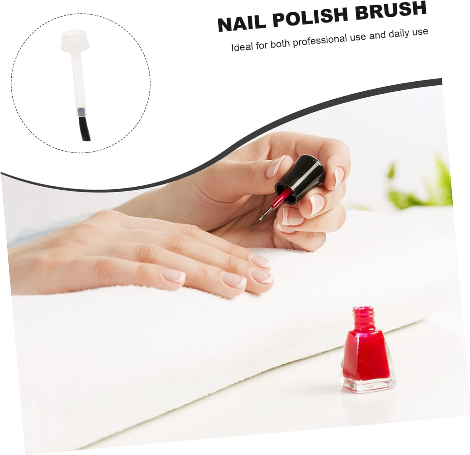 GANAZONO 20Pcs Nail Polish Brush Replacement Nail Art Brush Manicure Tools for Home Professional Use image number 2