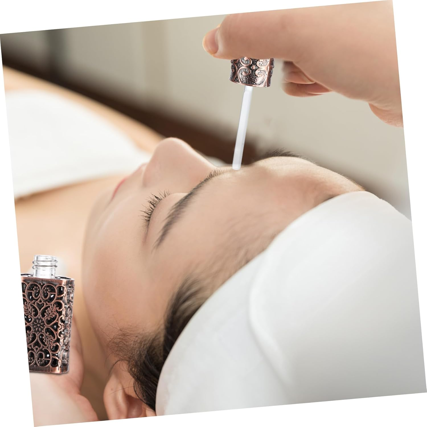 CHILDWEET 2Pcs Spray Bottle for Essential Oil Travel Bottle Tight Seal Portable Perfume Dispenser Metal Travel Leakproof image number 4