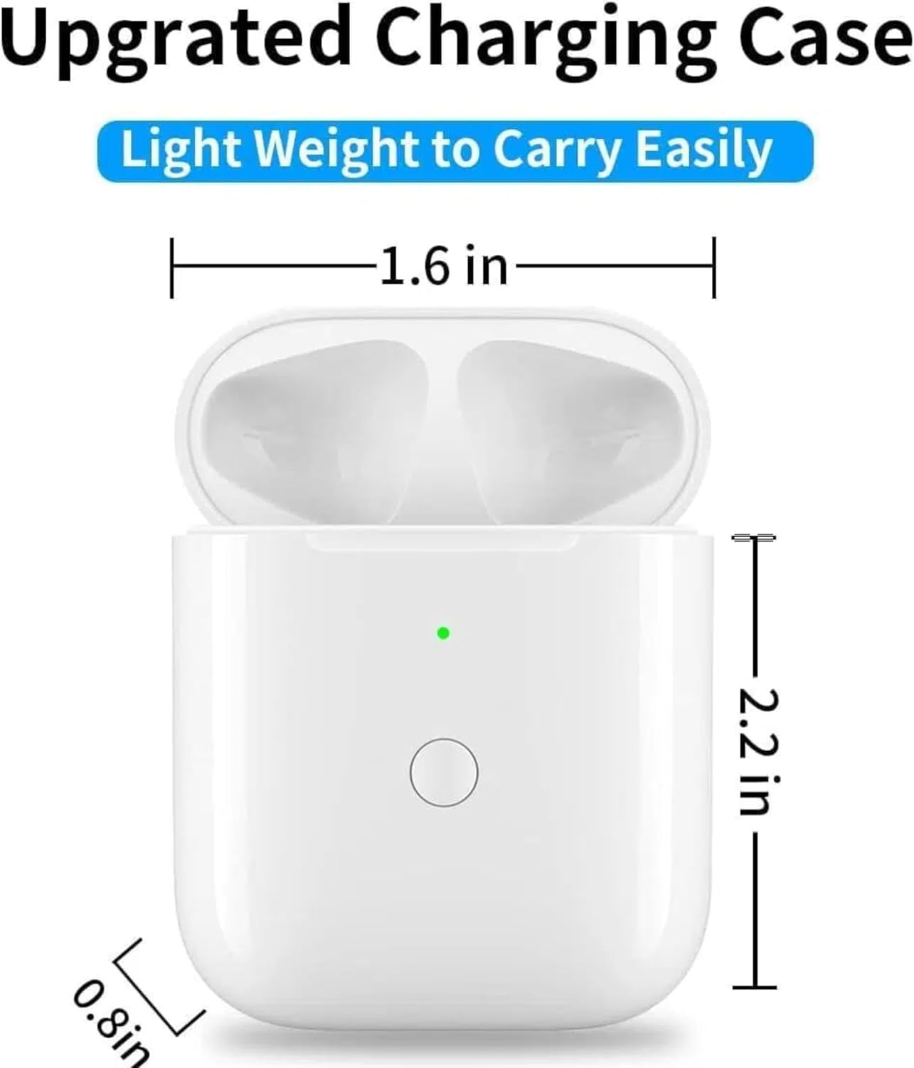 Pods 1 2 Charging Case, Keshidun Wireless Charging Case for Airpods 1 2 with Bluetooth Pairing Sync Button,No AIRPODS, Charger Box for Apple Pods 1 2 image number 5