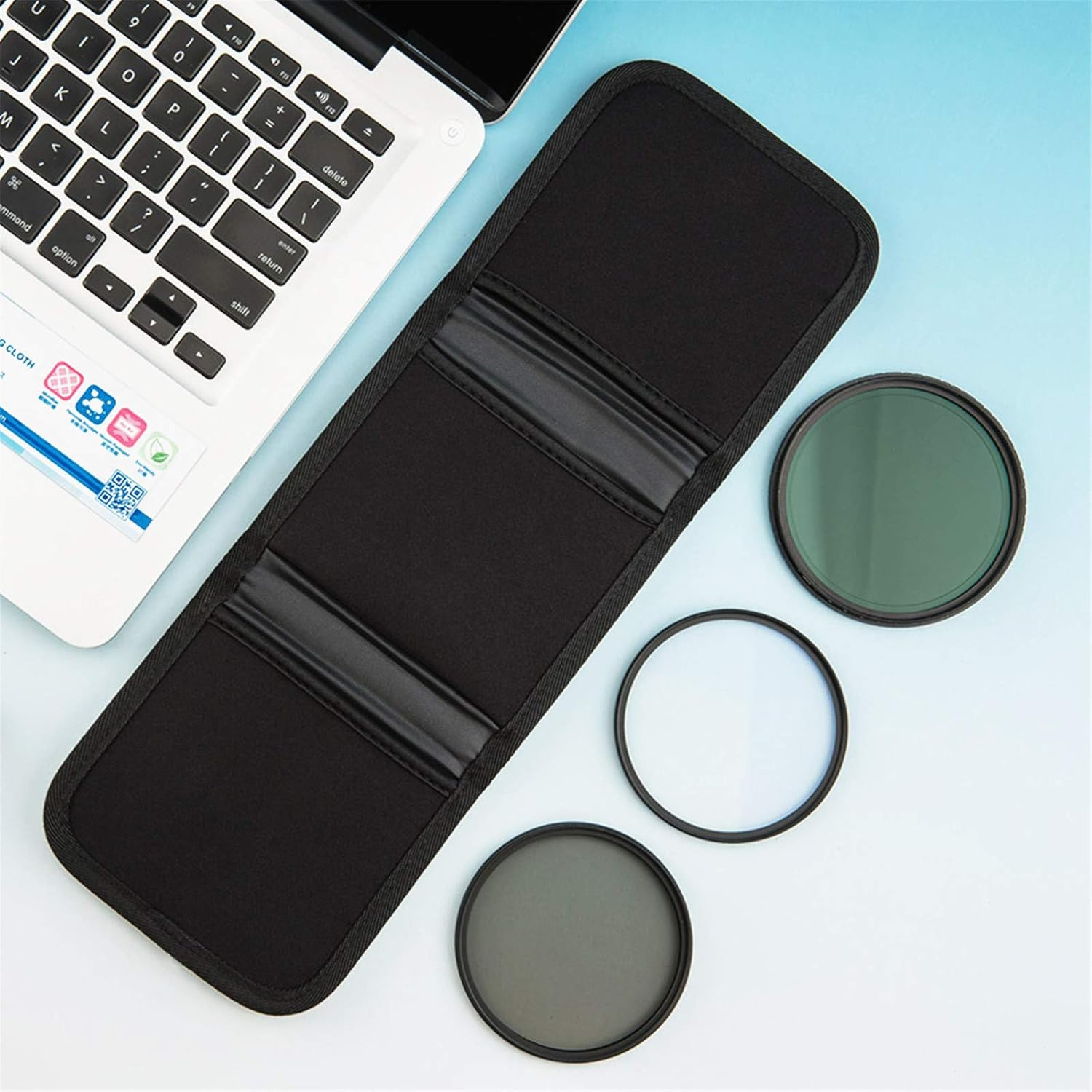 JJC 3 Pocket Foldout Filter Pouch Filter Protect Case Bag Holder Wallet Storage for 25Mm 37Mm 39Mm 40.5Mm 49Mm 52Mm 58Mm 62Mm 72Mm 77Mm 82Mm UV CPL ND Filters image number 5