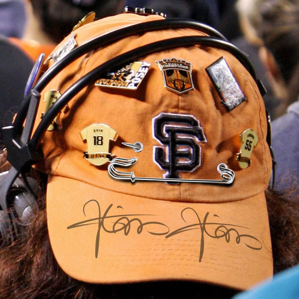 Large Safety Pins Strong for Clothes 4Inch 12 PCS Metal Kilt Pins Heavy Duty Blanket Pins Extra Large Steel Nappy Pins Safety Lock for Arts & Crafts image number 4