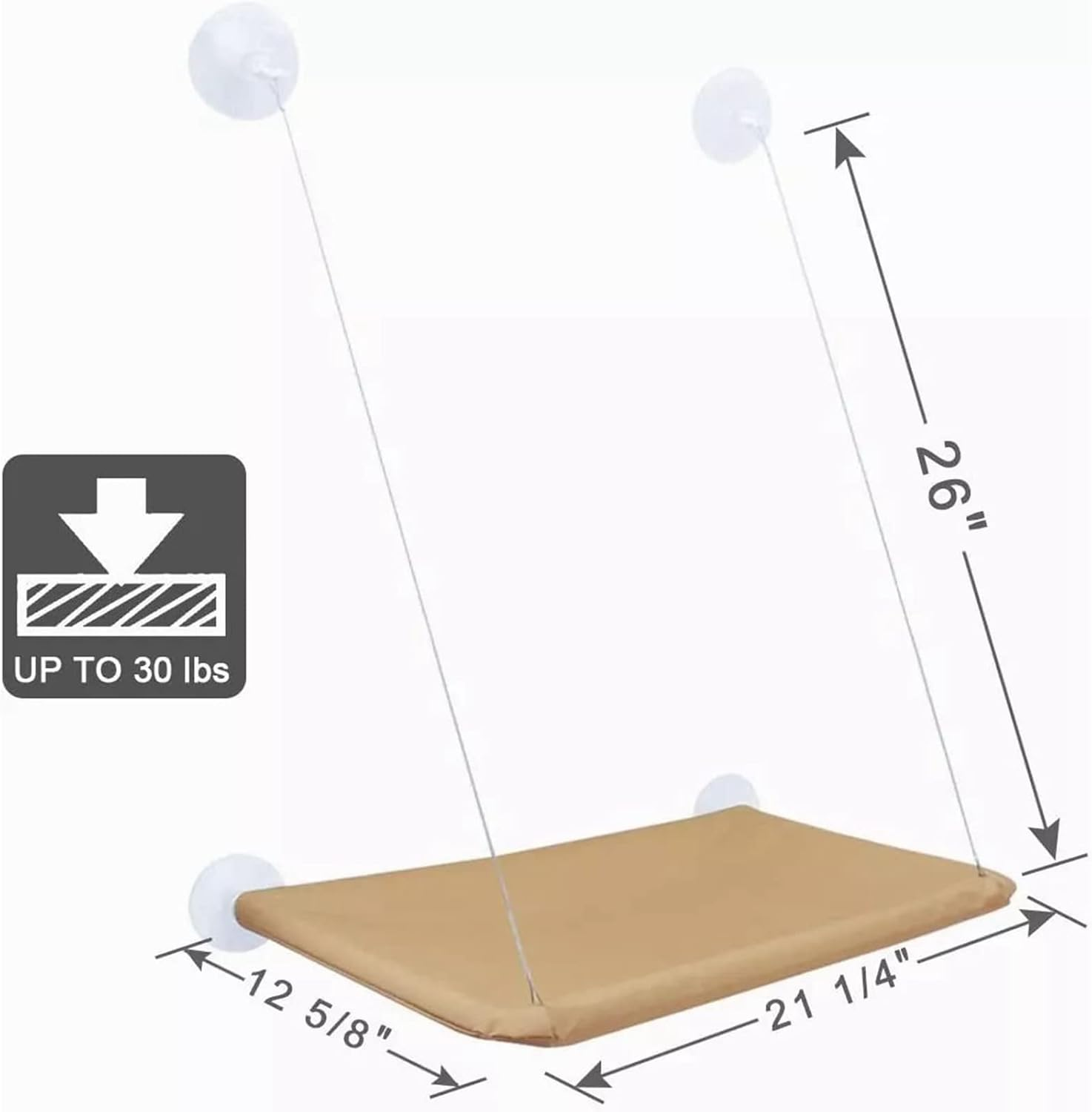 Cat Window Hammock, Window Perch Space Saving Detachable Washable Window Mounted Cat Hammock, Cat Bed Cat Window Perches Bed for All Seasons image number 1