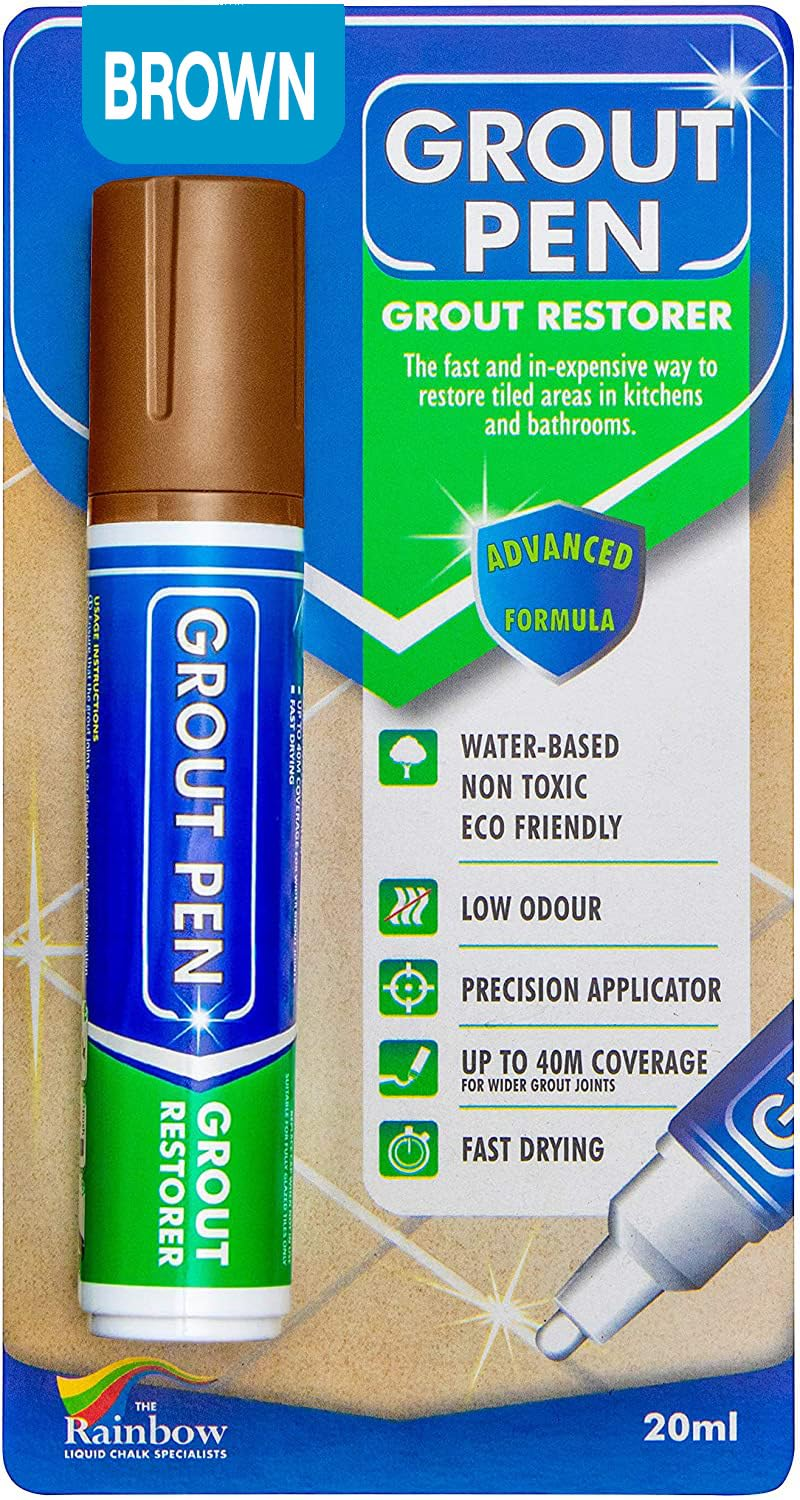 Grout Pen Large Brown - Ideal to Restore the Look of Tile Grout Lines image number 4