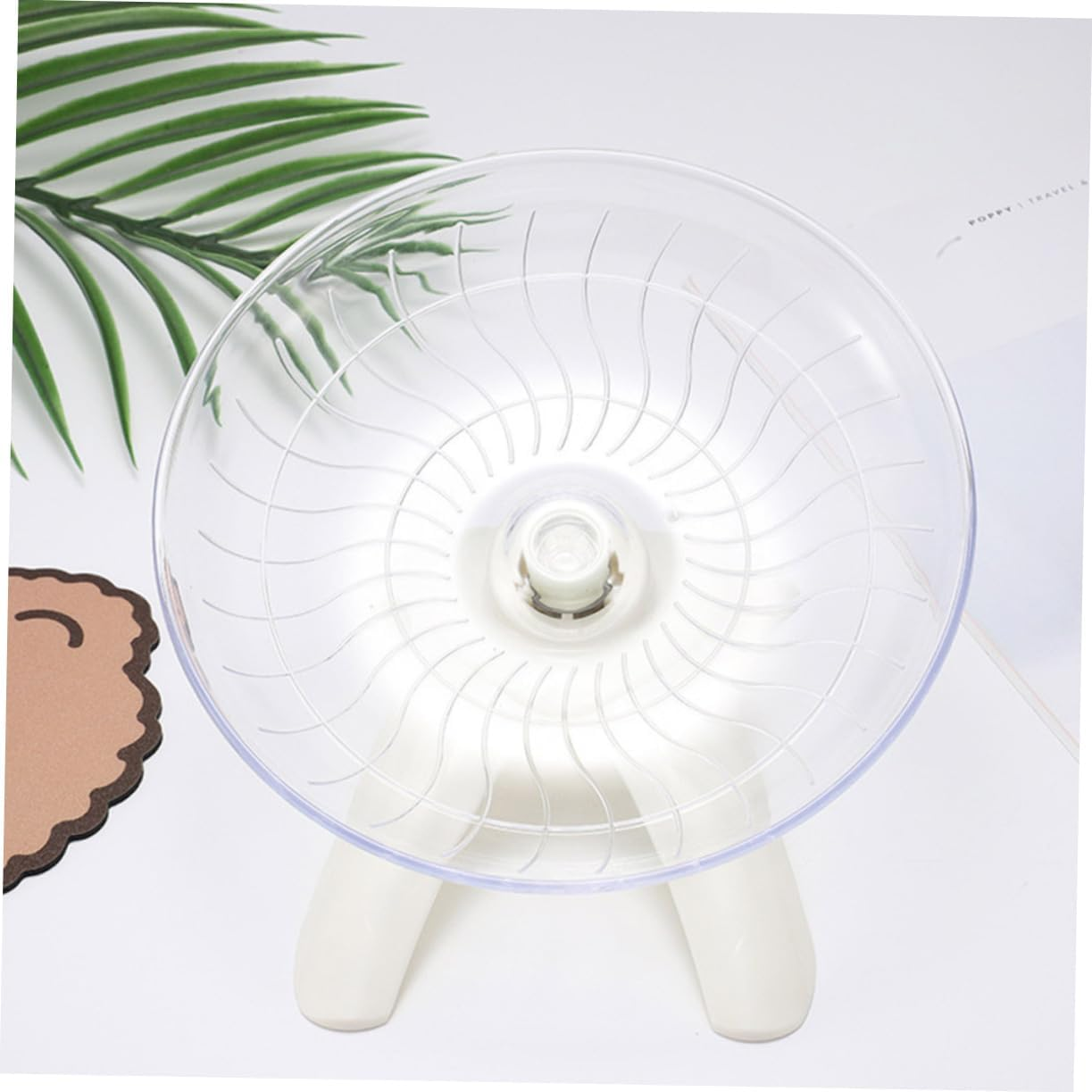 Beavorty Hamster Toys for Hamster Exercise Wheel Animal Interactive Pet Jogging Exercise Toys Silent Running Disc Detachable Design for Small Animals Random Color image number 4