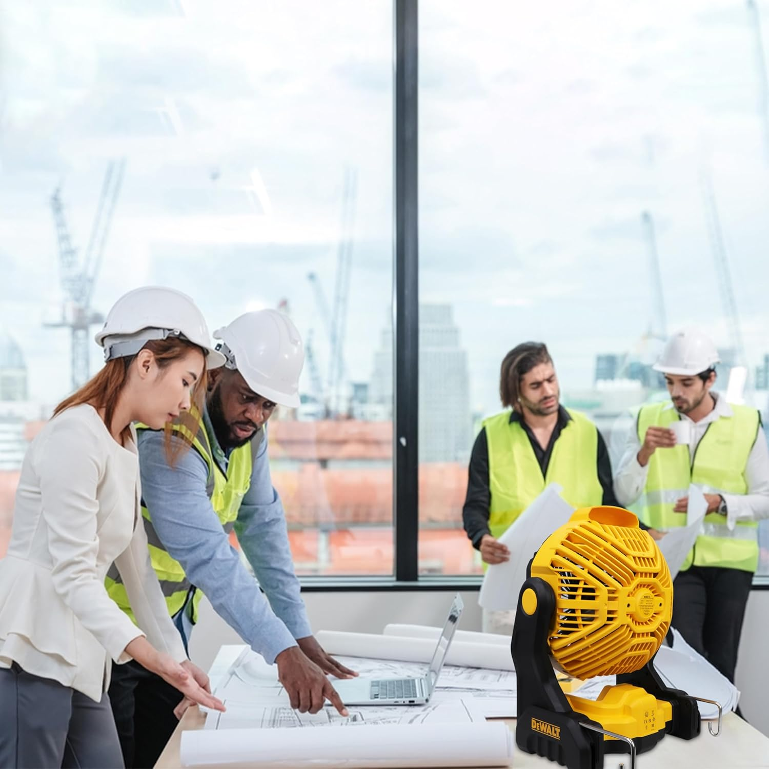 Dewalt DCE512N-XJ 18V XR Li-Ion Cordless Jobsite Fan - Skin Only image number 4