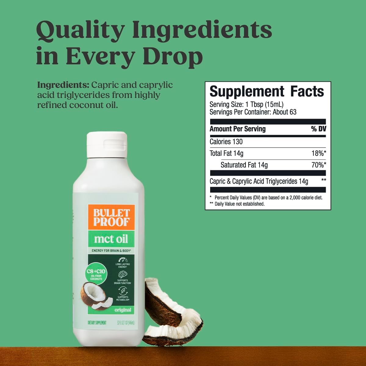 Bulletproof MCT Oil 946Ml (32 Ounces)