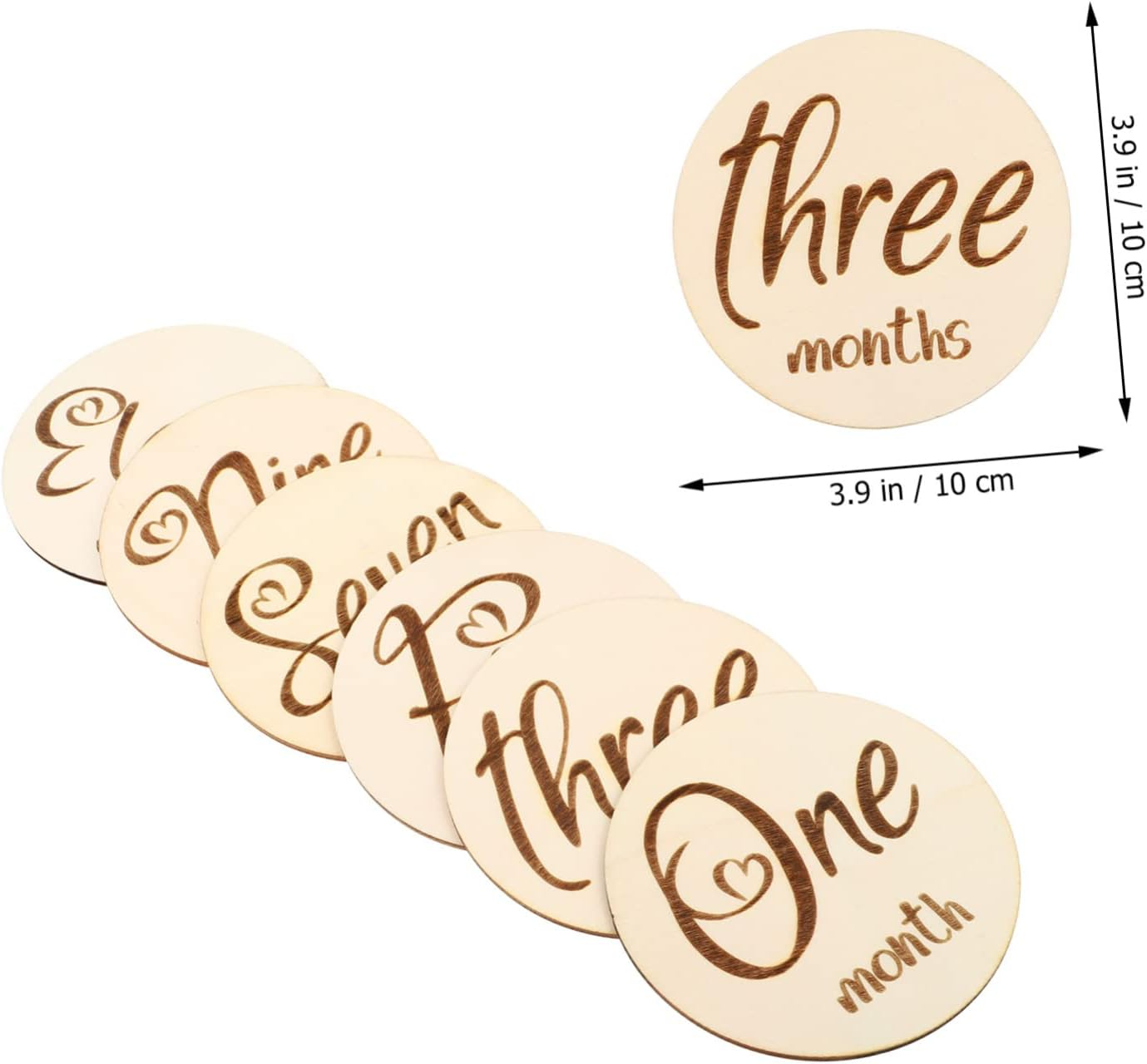 6Pcs Newborn Milestone Cards Monthly Milestone Cards Patterns for Photography Props image number 3