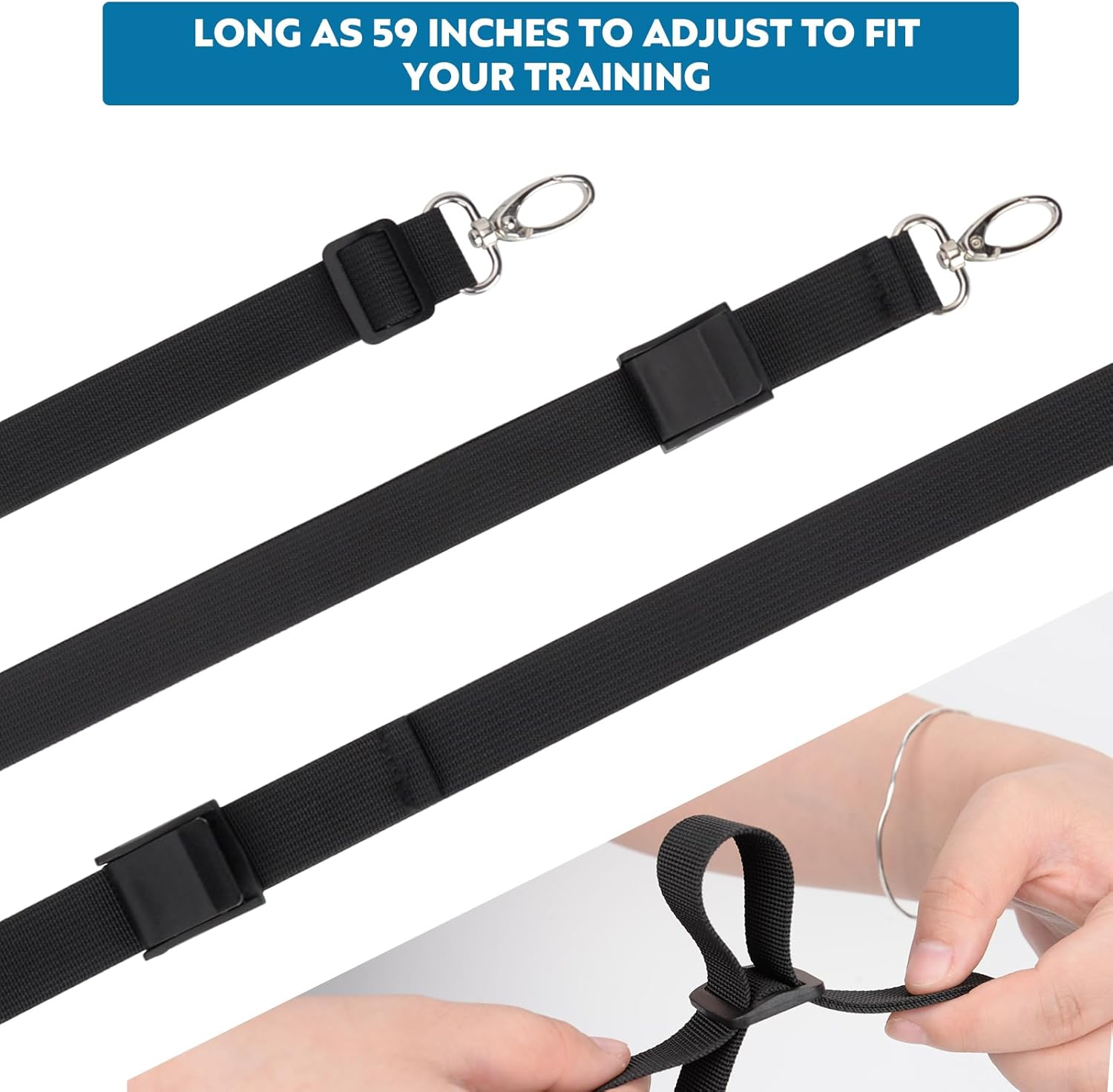 Hikeen Swimming Parachute Resistance Set Training Equipment with 3 Parachute & Adjustable Length Swim Belts for Adults image number 4