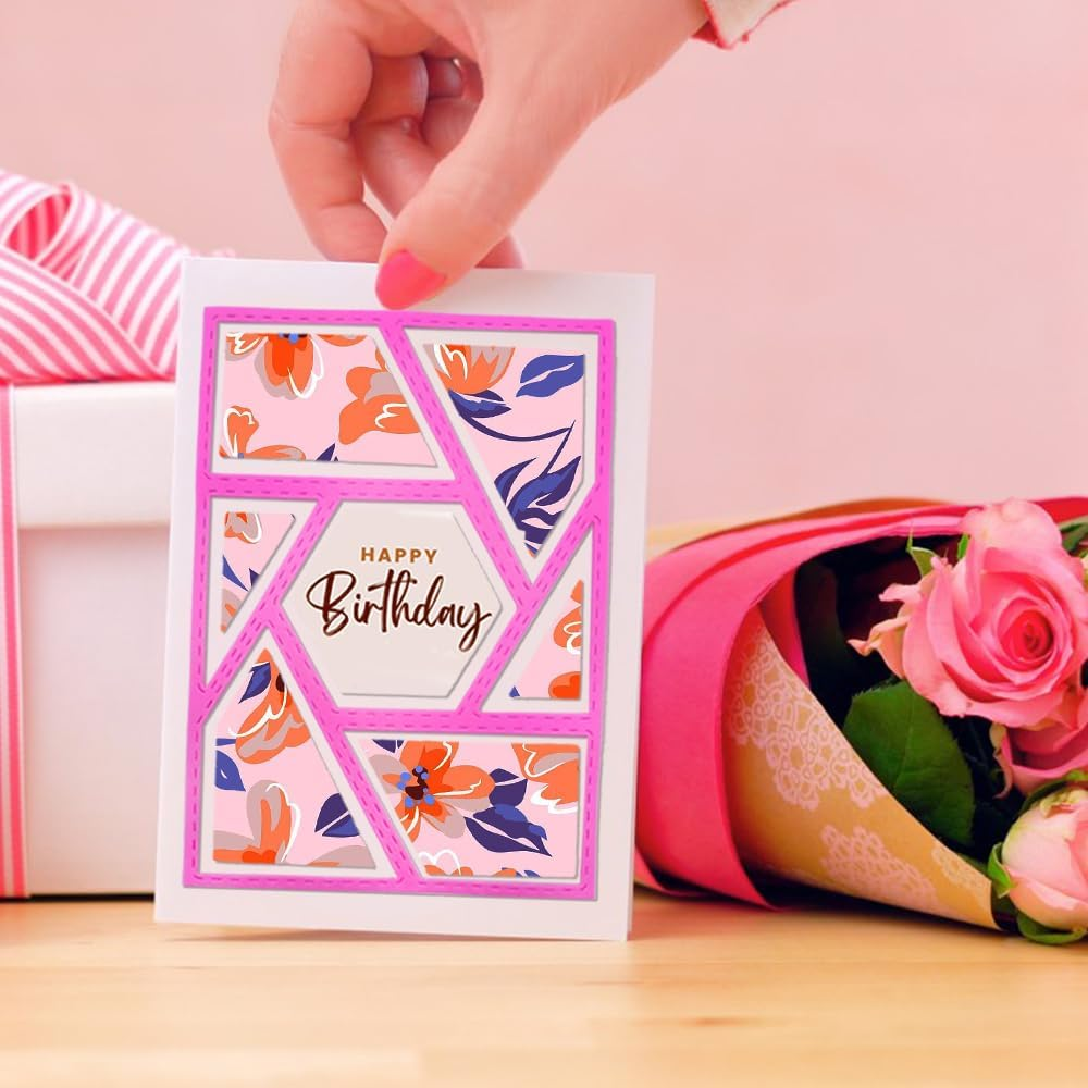 AFUNTA Rectangular Die Cuts for Card Making, 3 PCS Frame Scrapbook Metal Cutting Dies Embossing Tools for Card Making Supplies, Paper Album Decor image number 3