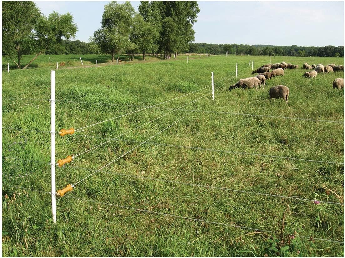 5PCS Electric Fence Synthetic Rubbergate Rubber Gate Handle, Heavy Stamped Steel Hook, Yellow image number 2