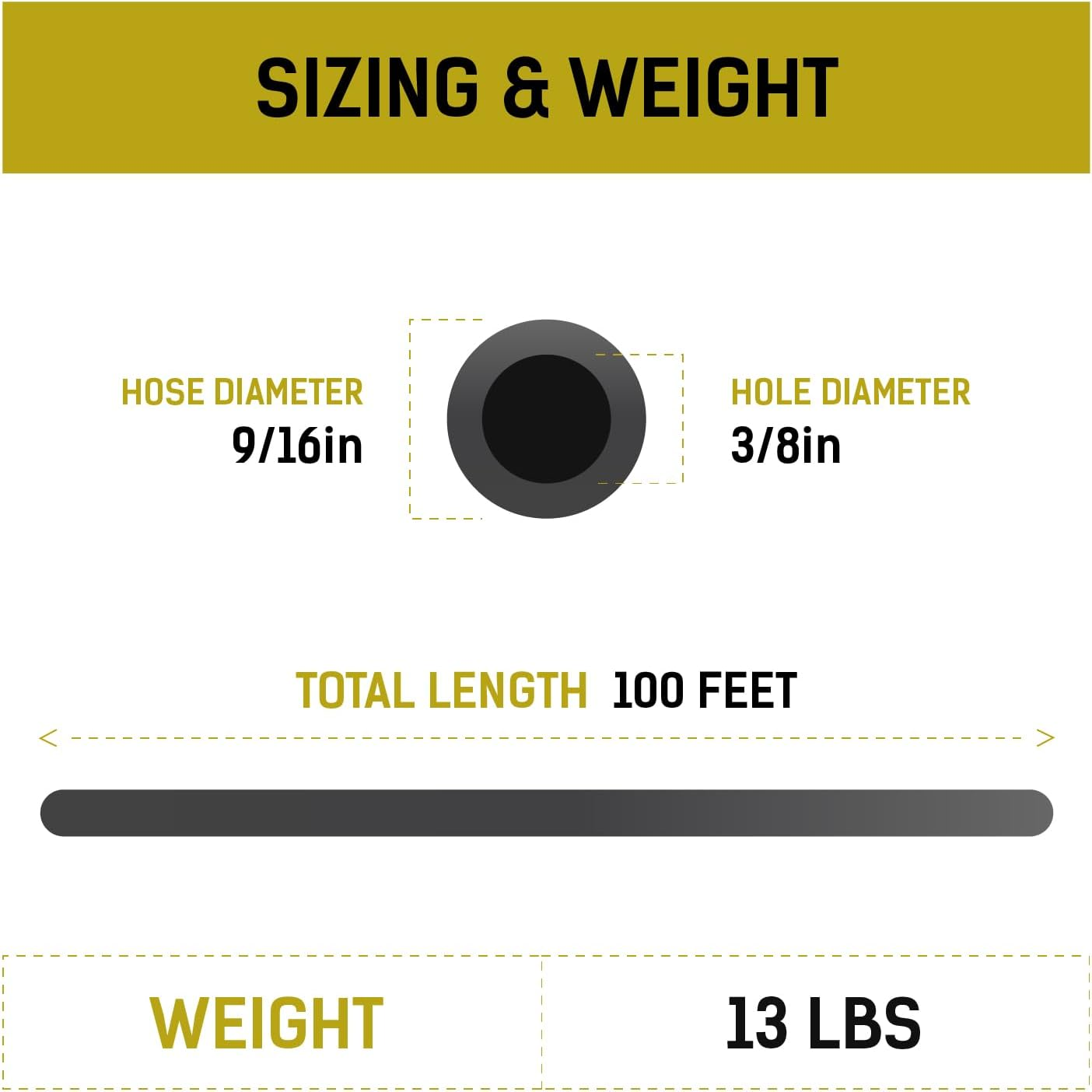 100 Feet ⅜ Inch Self Sinking Aeration Hose with Two Stainless Steel Hose Clamps and Two Menders for Easy Installation - Contractor Grade Weighted Air Line Tubing for Pond Water Lake Plumbing image number 2