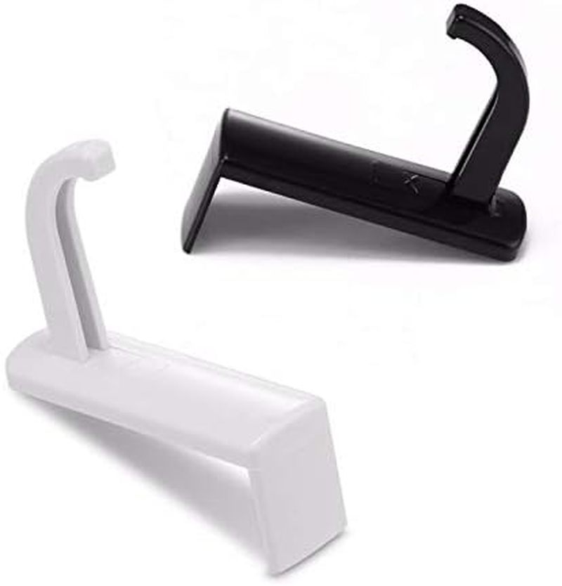 Weforu 2 Pack Headphone Desk Stand, Holder Hook Hanger for Earphone (Black) image number 2