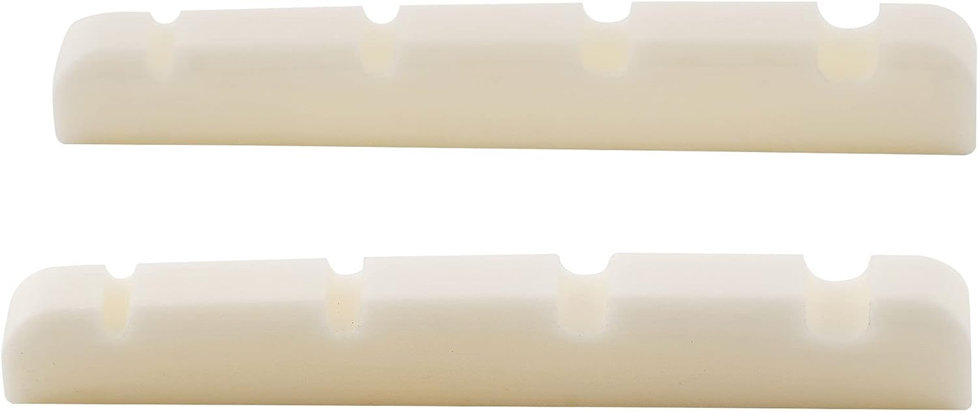 Musiclily Basic 38Mm Flat Bottom Bone Slotted Bass Nut for 4 String Bass Guitar, 38 * 3.5 * 5/4.5Mm (Set of 2)