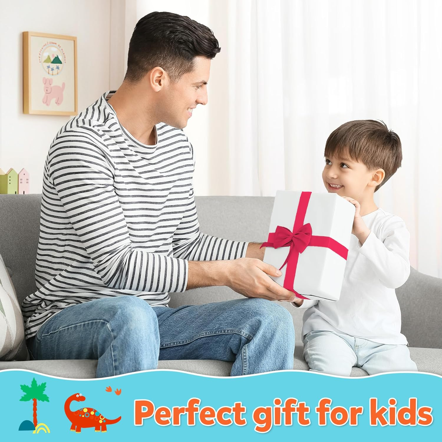 Mermaker Dinosaur Blanket for Boys, 380 GSM Dinosaur Toddler Blanket for Boys and Girls, Cute Dinosaur Blanket for Kids, Toddler Boys Blanket Soft Fleece Kids Throw Blanket for Toddler (50X60 Inch) image number 3