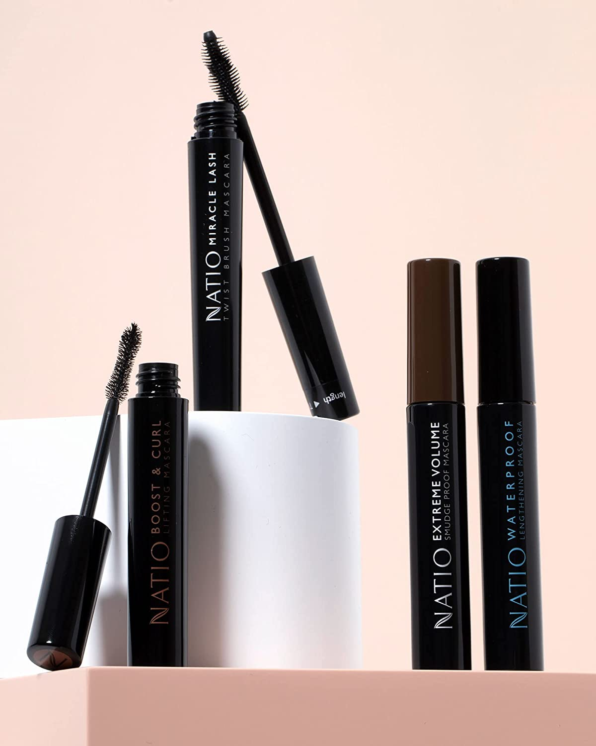 Natio Australia Waterproof Lengthening Mascara - Black 9Ml - Buildable, Water Resistant, Sweat & Humidity Proof Mascara - Vegan Friendly & Cruelty Free