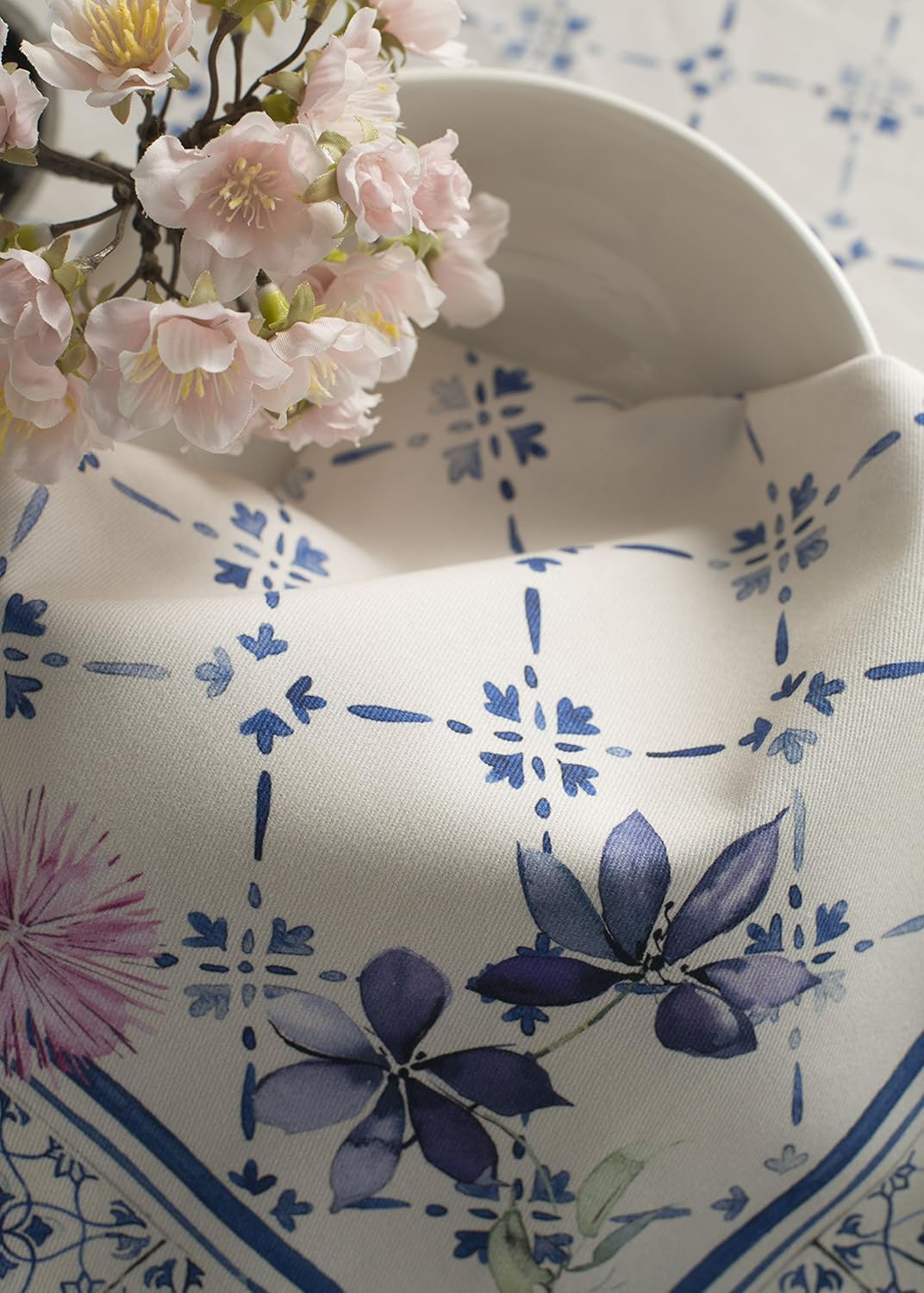 Maison D'Hermine Cloth Napkins Set of 4 100% Cotton Everyday Reusable Square Napkins Cloth Washable, Dinner, Party, Wedding, Restaurant, Spring/Summer (Faience, 20" X 20")