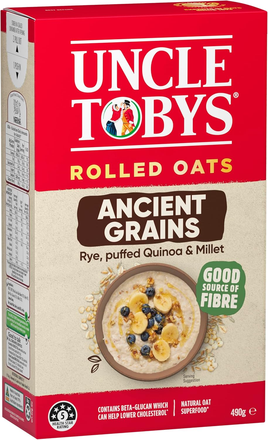 Uncle Tobys Ancient Grains Breakfast Cereal Traditional Oats 490 G image number 5