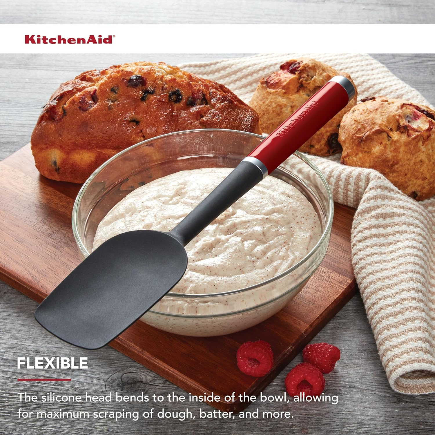 Kitchenaid Classic Spoon Spatula Silicone Empire Red image number 2