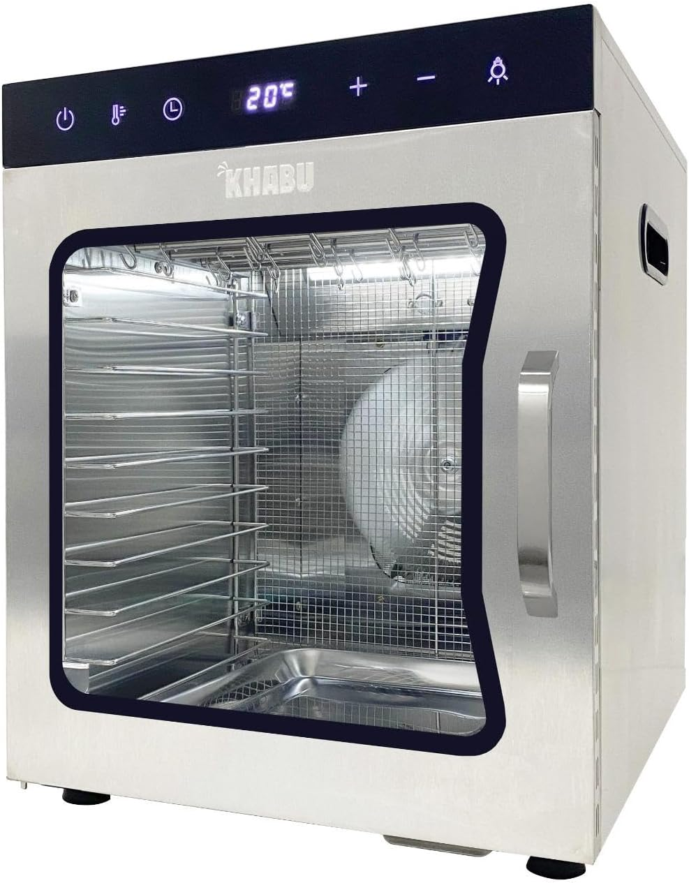 Stainless Steel Biltong Box Food Dehydrator and Drying Cabinet - Large 10 Trays, 5 Hanging Rods, with 20-90&deg;C Temperature Control - Perfect for Drying Biltong, Meat, Vegetable & Fruit image number 2