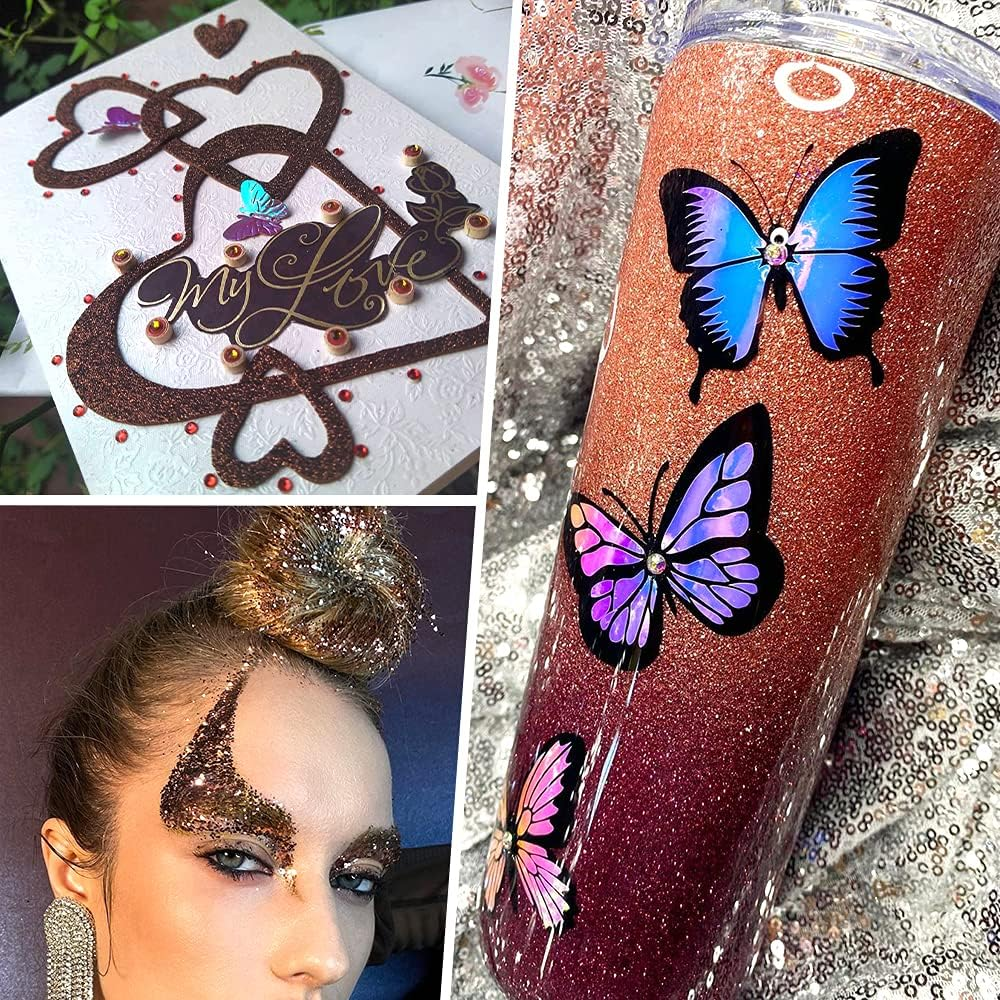 Holographic Fine Glitter, 150G Multipurpose Extra Fine Craft Glitter for Resin Arts and Crafts, Body Nail Art Eye Face Hair, Holographic Glitter for Epoxy Tumbler, Slime Making (Burgundy) image number 4