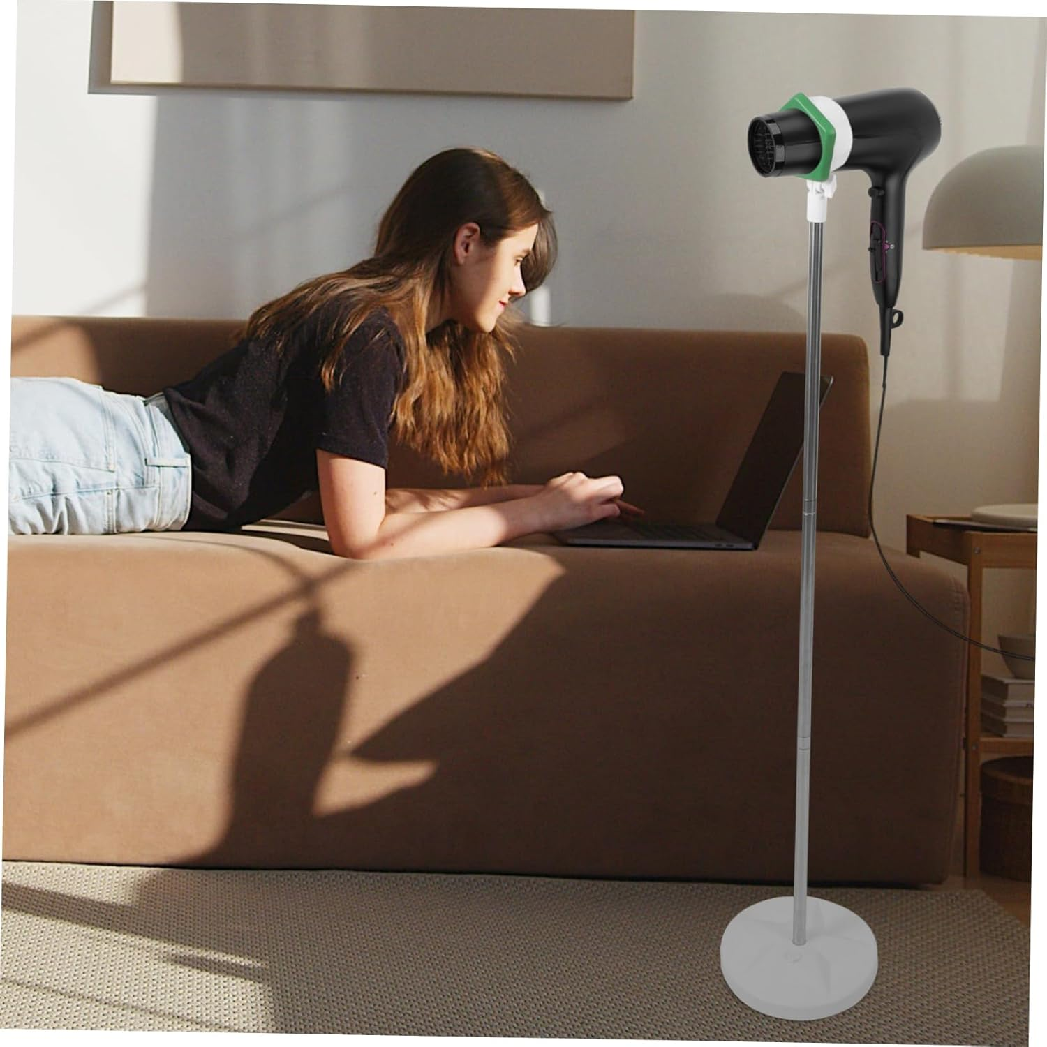 VINTORKY Hair Dryer Holder Stand Suction Cup Pedestal Hair Dryer Holder Portable image number 2