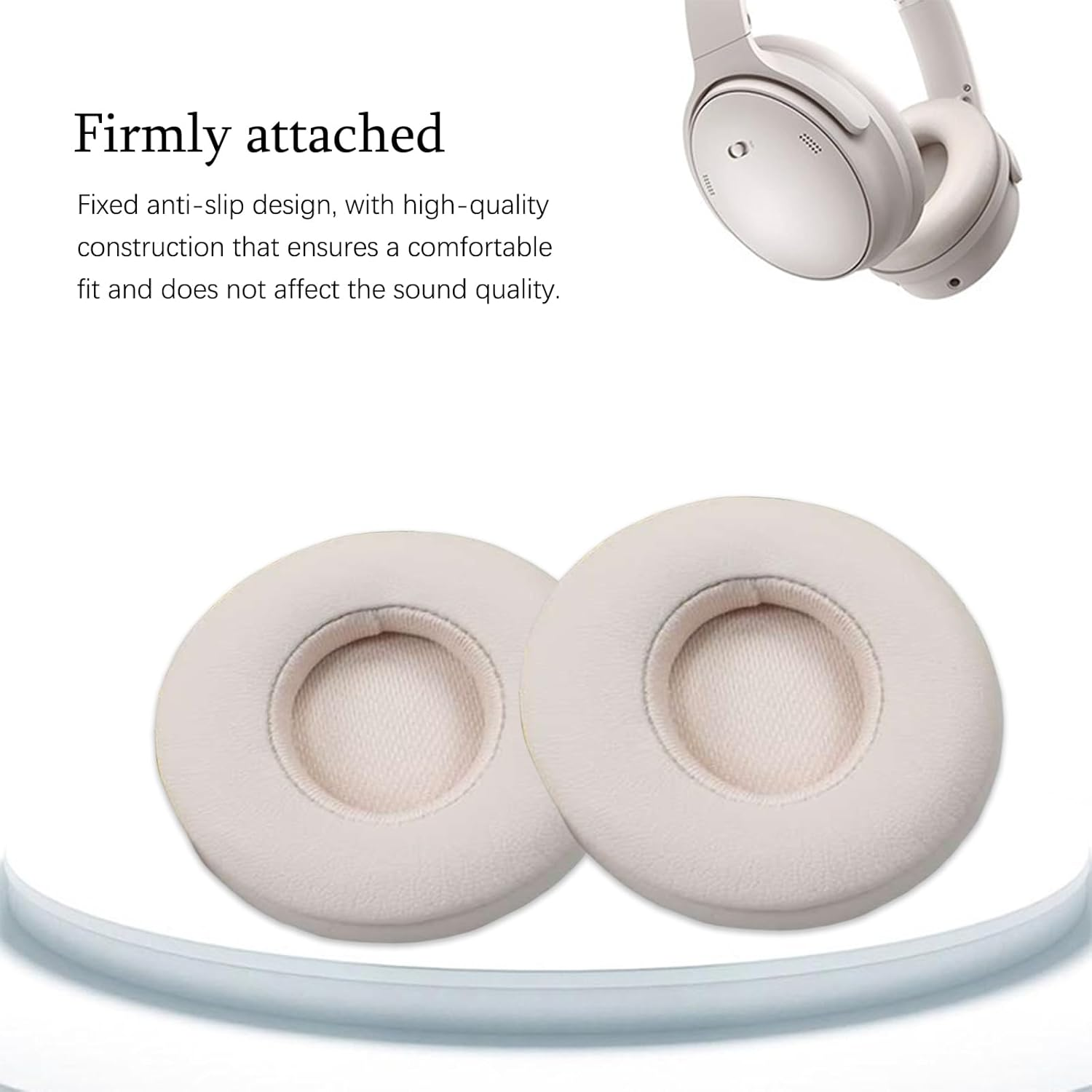 RIBHNXHI Replacement Ear Pads for Beats Solo 3 Wireless Headphones, Premium Memory Foam Ear Cushions Compatible with Solo 2 & Solo 3, Enhanced 3M Adhesive Design, Replacement Ear Pads (Leather-Pink)