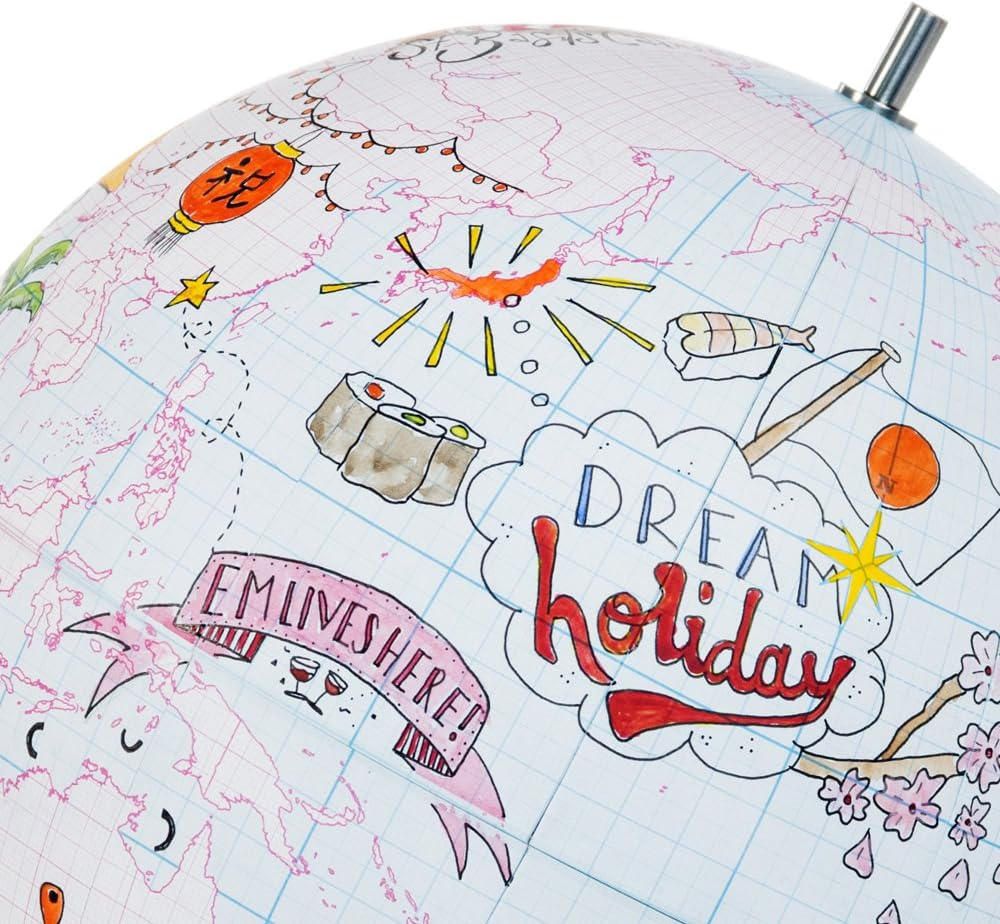 SUCK UK Globe Journal, Large, Multicolor image number 3