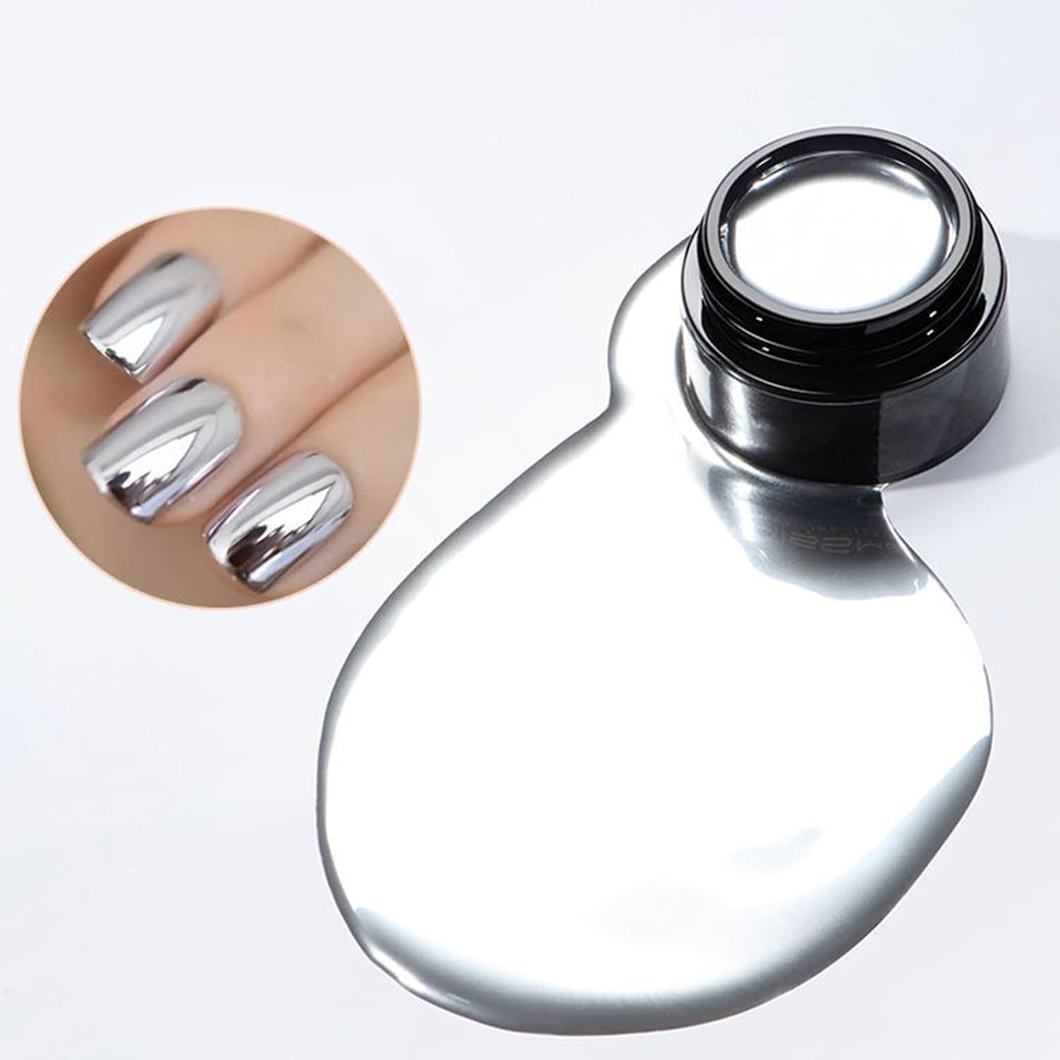 Metal Mirror Gel Liner - Glossy Metal Mirror Liner Gel Nail Polish - 10G Mother Wife Girlfriend Home Salon Manicure Tool for Travel, Dating image number 4