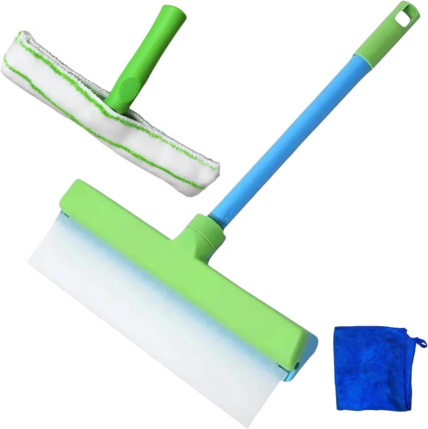 Window Cleaning Kit Squeegee Silicone Window Squeegee Kit 3 in 1 Window Cleaning Scraper for Shower Glass Mirror Door Car Effective Glass Cleaning Tool image number 6