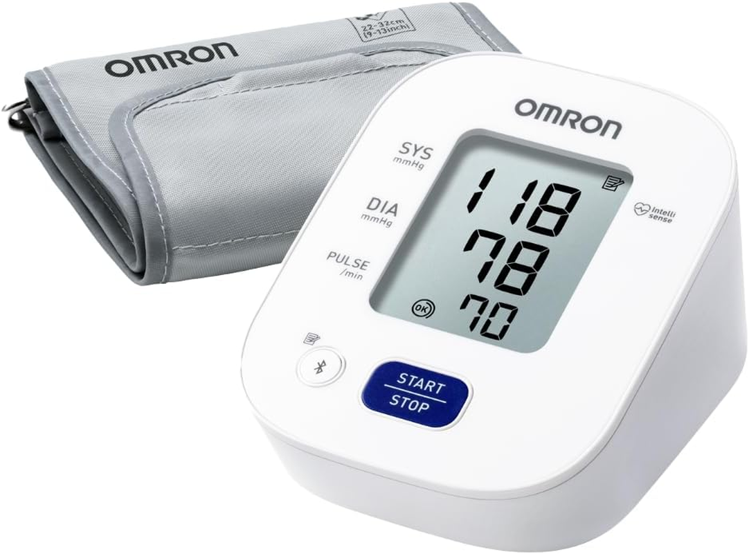 OMRON HEM7142T2 Digital Bluetooth Blood Pressure Monitor &ndash; Upper Arm, Intellisense Technology, Irregular Heartbeat Detection, Cuff Wrap Guide, 14 Memory, 3+3 Warranty image number 1