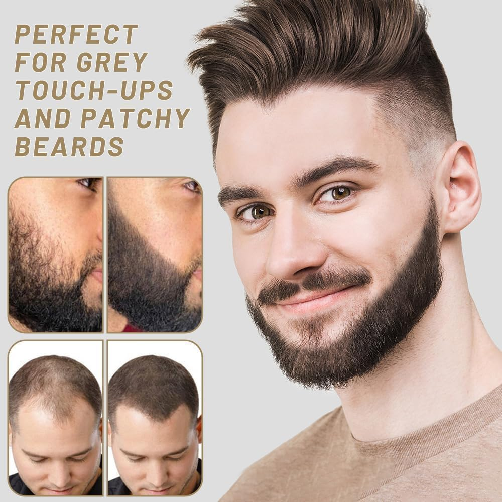 STR- Instantly Hairline Shadow &ndash; Hairline Powder, Quick Cover Grey Hair Root Concealer for Thinning Hairline, Eyebrows & Beard, Windproof & Sweatproof, Light Coffee image number 1