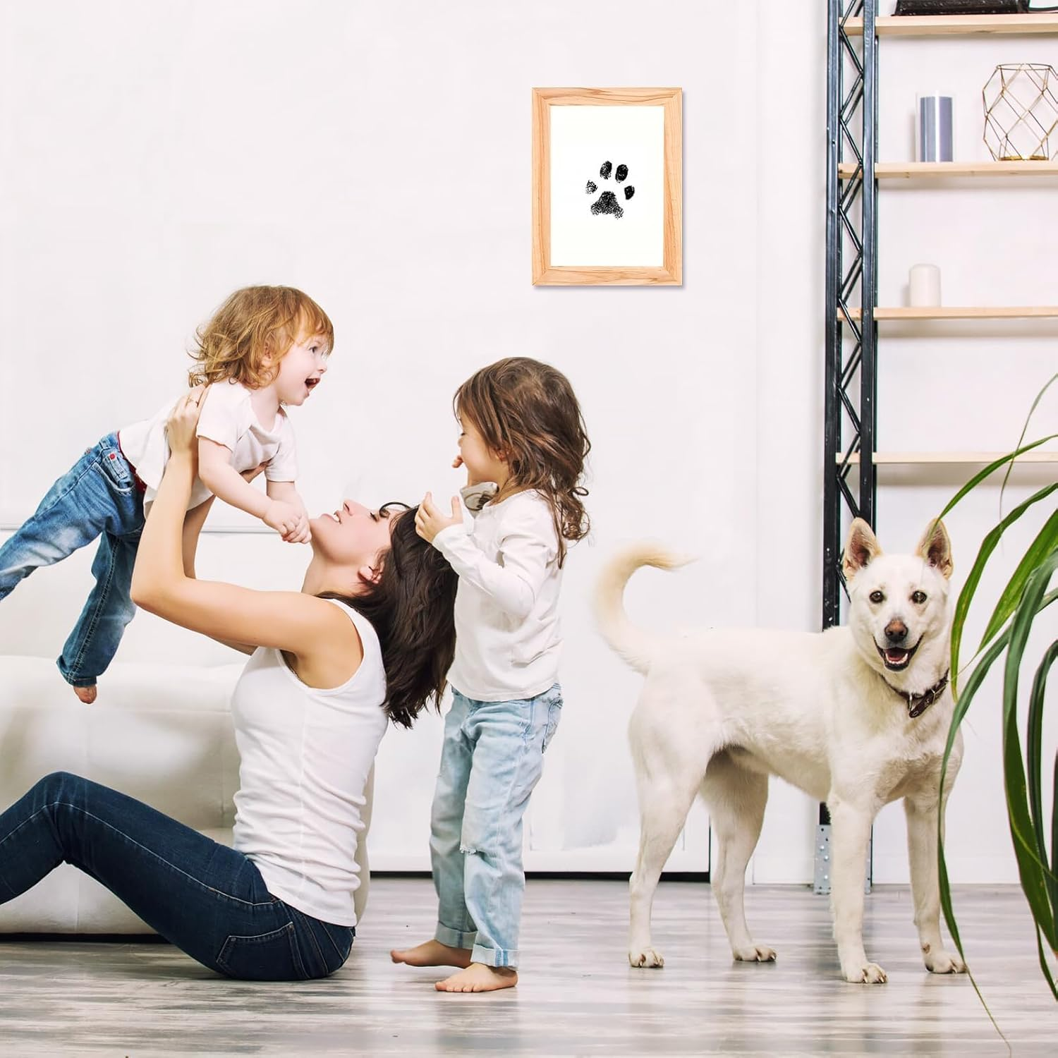 Inkless Pet Paw Print Kit,No-Mess Dog/Cat Nose & Paw Impression Set,Memorial Keepsake Cards, 2 Sizes, Quick-Dry & Vet-Safe (Black, Small-Medium 4-Pack) image number 2