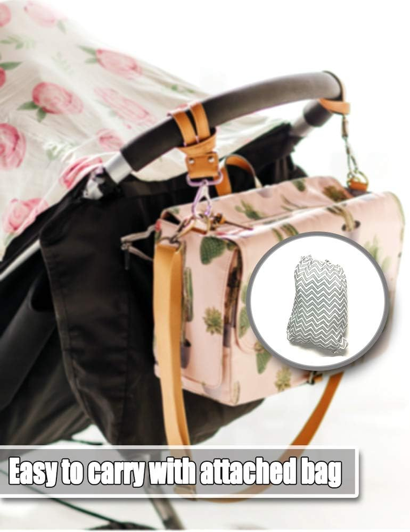 Portable Shopping Cart Cover | High Chair and Grocery Cart Covers for Babies, Kids, Infants & Toddlers ✮ Includes Free Carry Bag ✮ (Simple Gray Chevron) image number 1