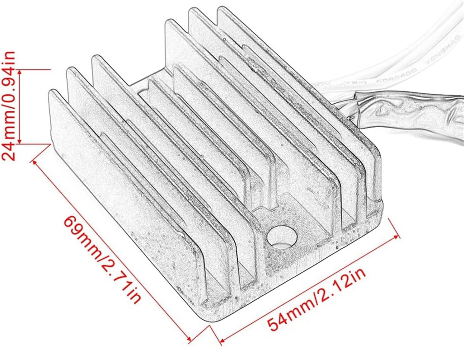 Rectifier Parts Motorcycle Voltage Regulator Rectifier for RD125LC 1982-1984 RZ125 SR125 SR185 1981-1982 TZR125 1987-1994 image number 6