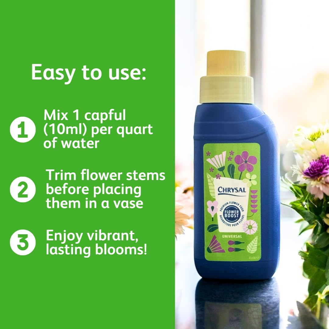 Chrysal Cut Flower Universal Food (10 Ml/L Bottle) &mdash; Increase the Flower Boost with Floral Supplies for Fresh Flowers &mdash; Flower Arrangements Supplies &mdash; Ideal Florist Supplies &mdash; Flower Food image number 5