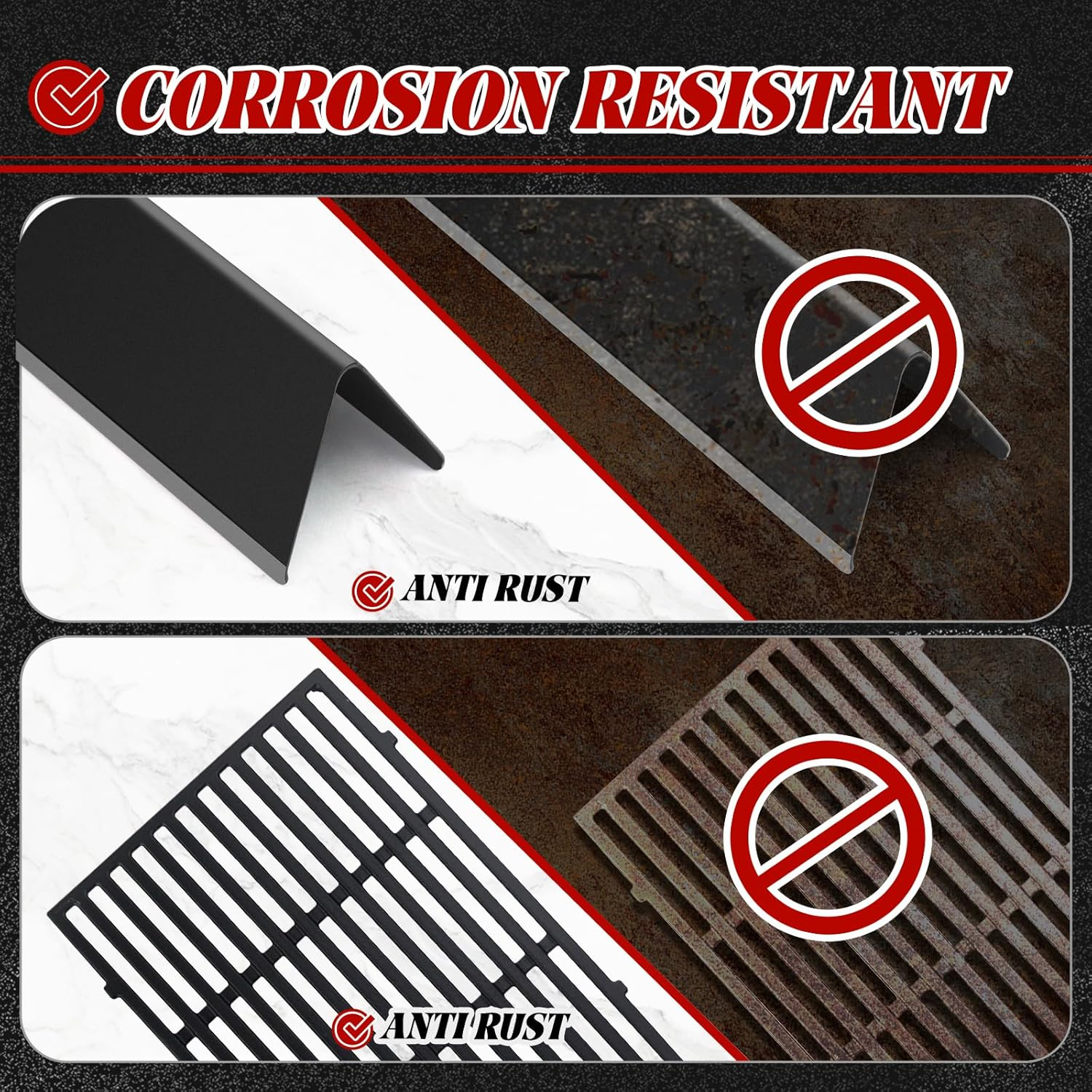 Grill Replacement Parts 7638 Grates 7636 Flavorizer Bars for Weber Spirit and Spirit II 300 Series Grills with Front Mount Controls E-310 E320 E330 S310 S320 S330 SP310 SP320 SP330 II E-310 image number 4