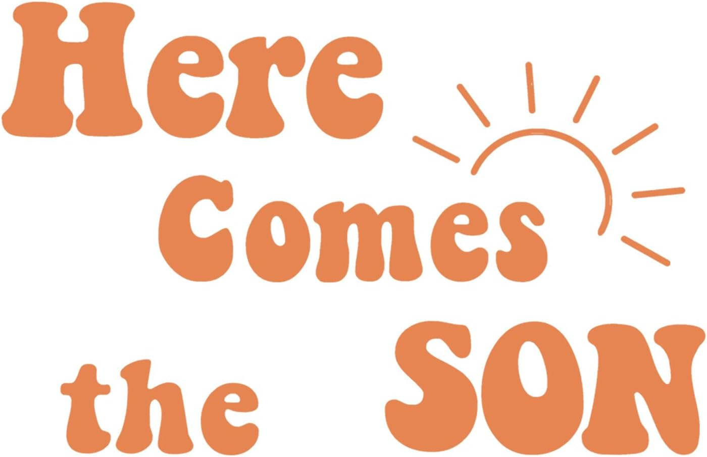 Here Comes the Son Baby Shower Wall Decal, Here Comes the Sun Vinyl Stickers Welcome Little Boy Backdrop Gender Reveal Party Favors Birthday Party Supplies Pregnancy Gift Creative Wall Decoration image number 4