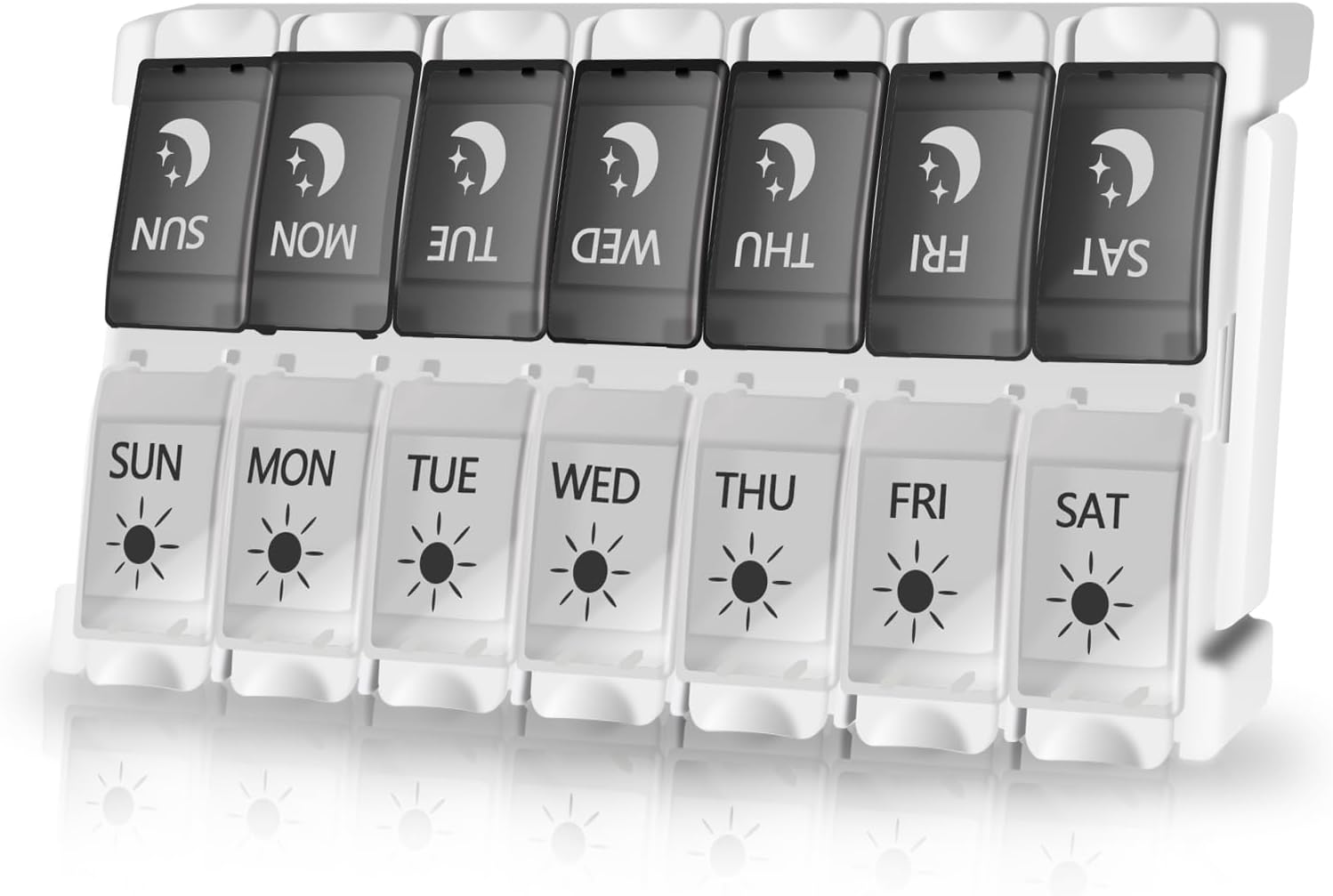 Pill Organizer 2 Times a Day &ndash; Weekly Travel Pill Box with AM PM Compartments &ndash; Portable Medicine Pill Organizer/Container