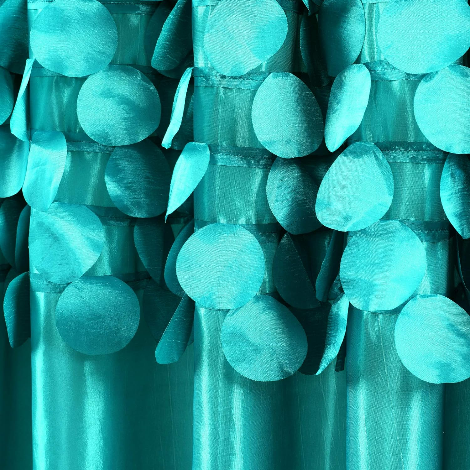 Lush Decor Circle Dream Window Curtains Panel Set for Living, Dining Room, Bedroom (Pair), 54" W X 63" L, Turquoise image number 5