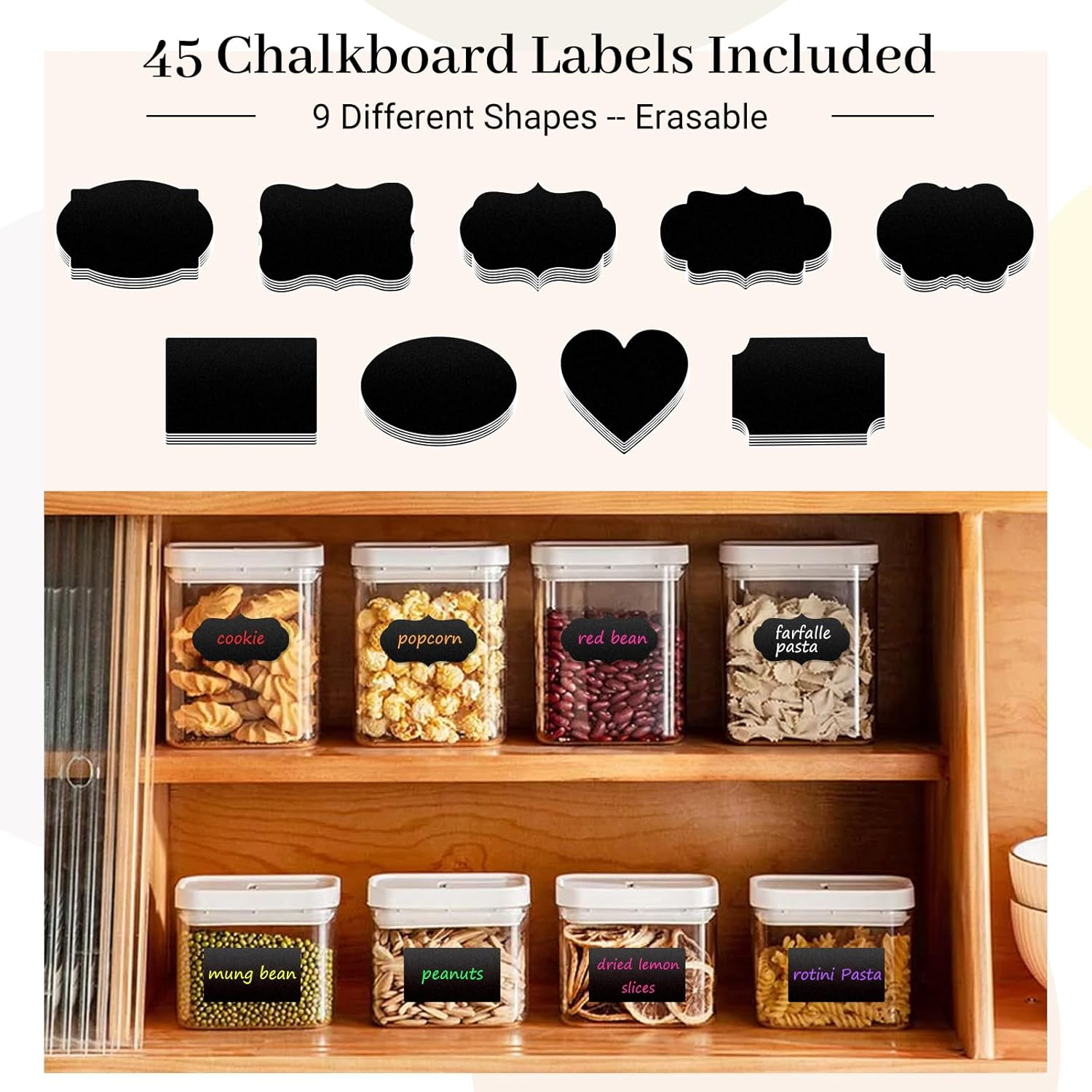 JR.WHITE Liquid Chalk Markers - Erasable 1Mm Fine Tip Chalk Pens, Whiteboard, Glass & Chalkboard Markers, Wet Erase for School, Restaurant, Fridge Calendar, Signs image number 1