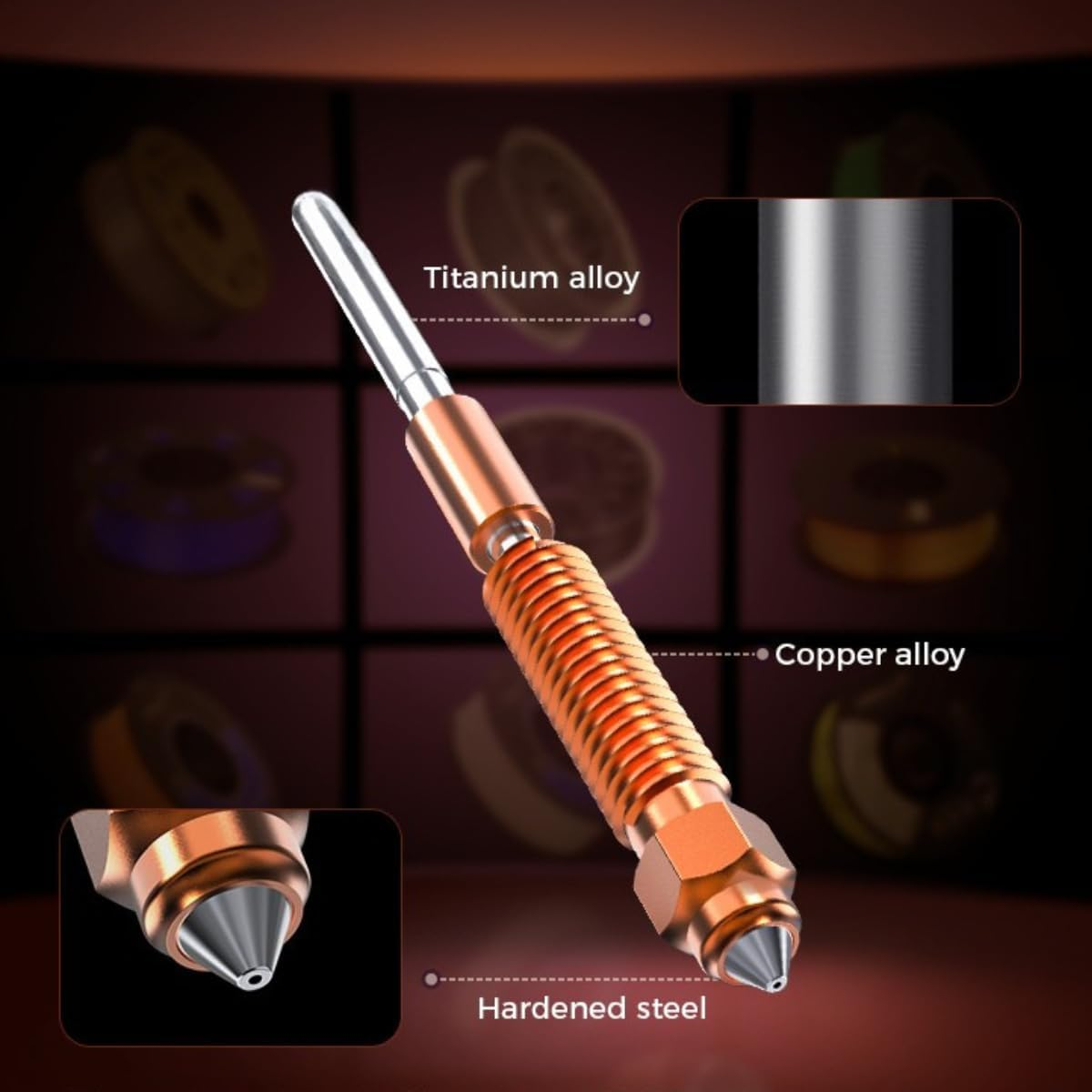 2024 Version K1 Max Unicorn Hotend for Creality K1 Extruder for Creality K1 Hotend, Quick Swap Ceramic Heating Block for Creality K1 Max Replacement Parts for Creality K1, K1 Max, K1C 3D Printers image number 5