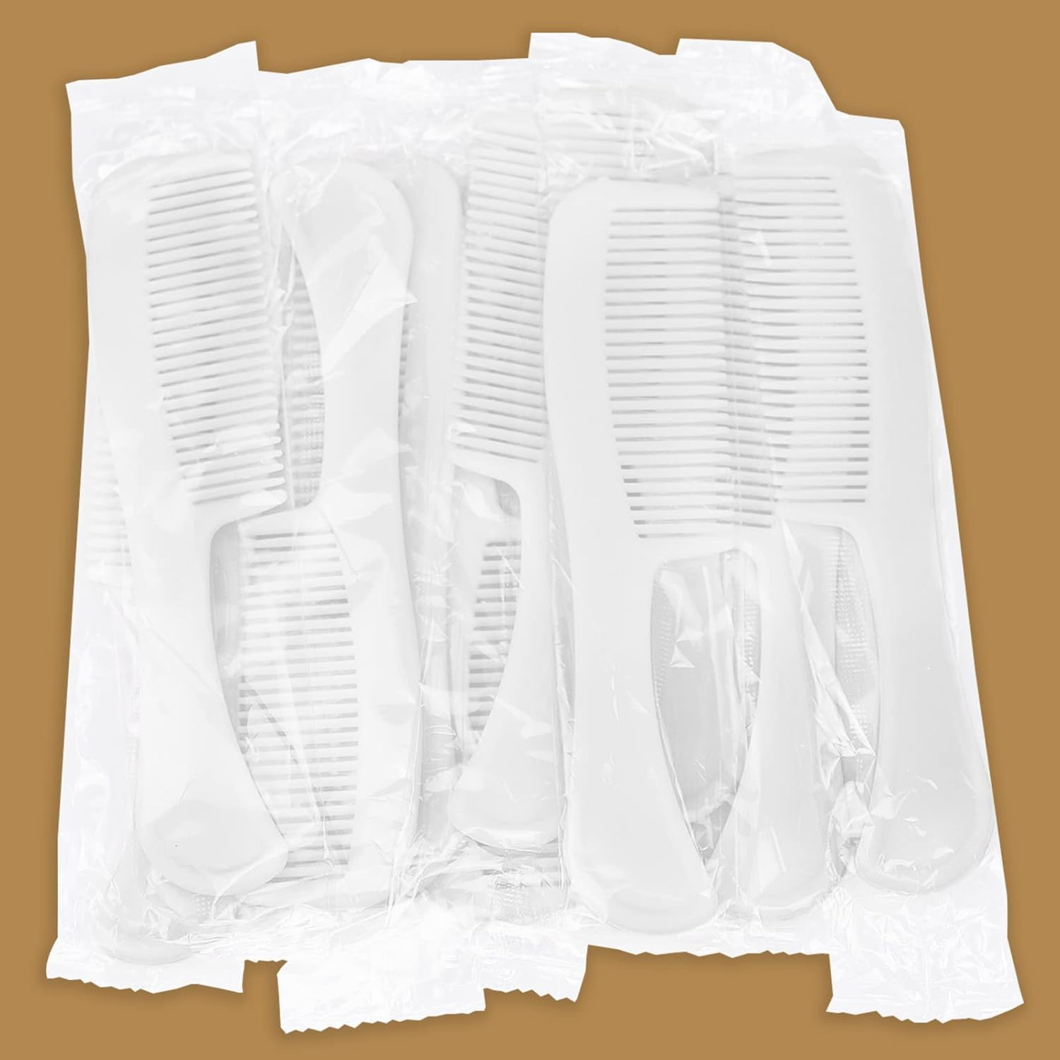 30 Pack Hair Combs in Bulk Individually Wrapped, Bulk Combs Individually Wrapped for Homeless,Women,Kids,Hotel,Airbnb,Shelter/Homeless/Nursing Home/Charity/Church(White)