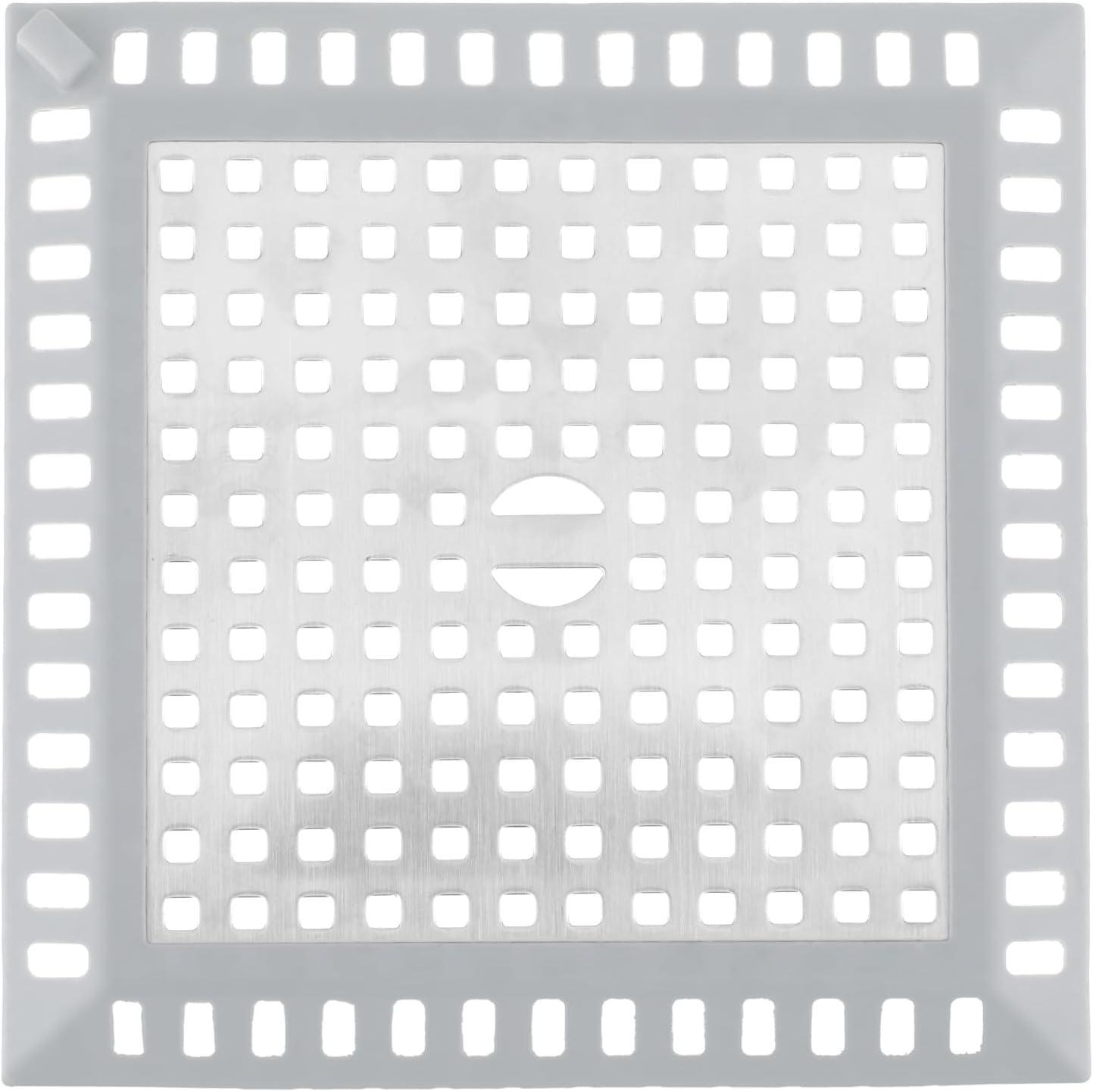 2 Pcs Shower Drain Strainer Hair Catcher 4.8Inch Stainless Metal Silicone Strainer Filter Cover Protector Bathtub Stopper for Bathroom Kitchen Floor Drain image number 4