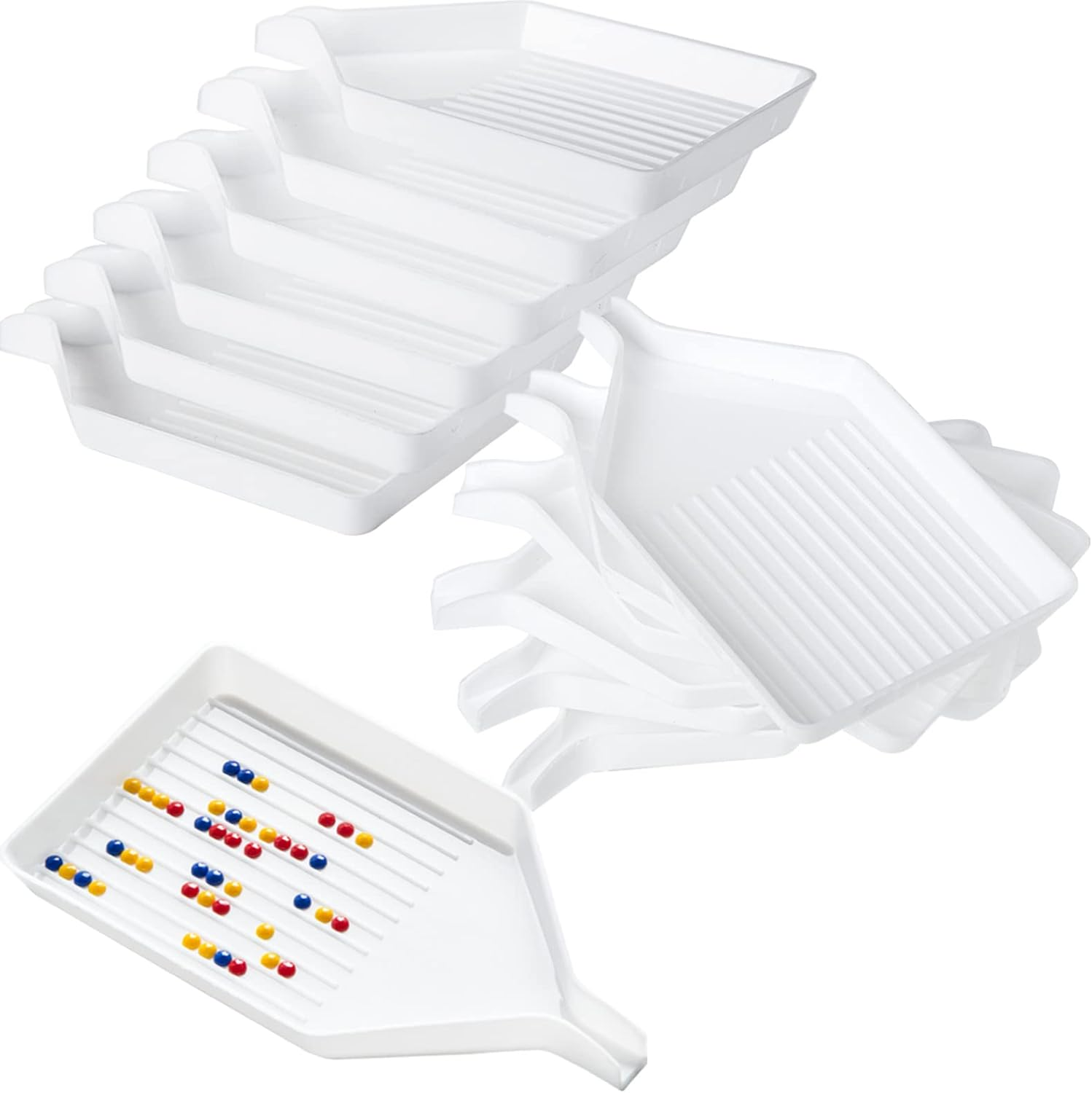 15PCS Plastic Diamond Art Painting Trays,3.8 X 2.2 Inches Bead Sorting Trays Organizer, Diamond Art Painting Tool Accessories for DIY Art Craft image number 5